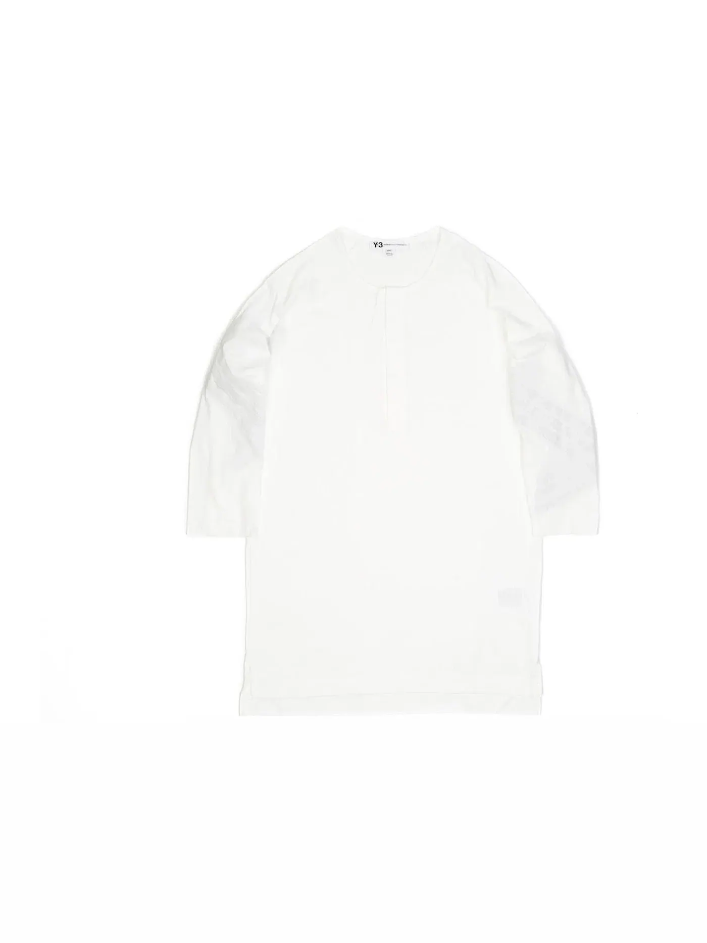 Мужская футболка с длинным рукавом Y-3 Henley STP Tee Adidas — изображение 1 из 2, белый
