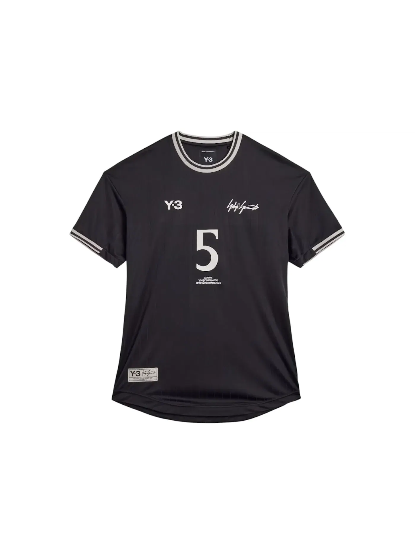 Мужская футболка с принтом Adidas Y-3 Jude Bellingham Football Short Sleeve Jersey — изображение 1 из 2, черный