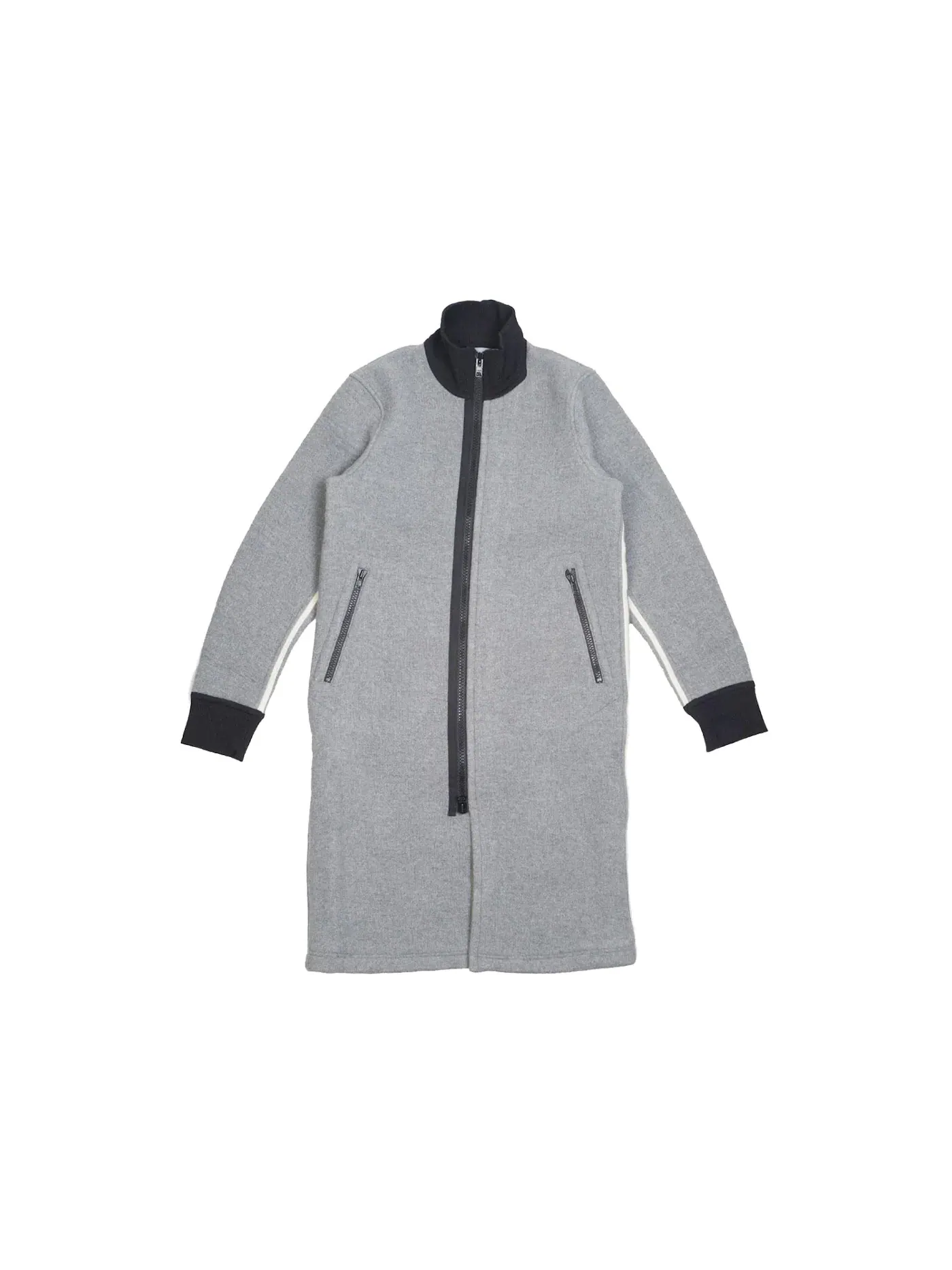 Мужское пальто шерстяное Y-3 Spacer Wool Coat Adidas — изображение 1 из 1, серый белый