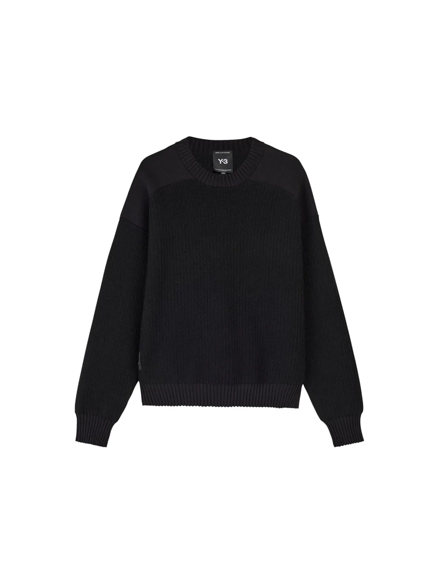 Мужской свитшот с вязаным узором Adidas Y-3 UT Knit Crew — изображение 1 из 1, черный