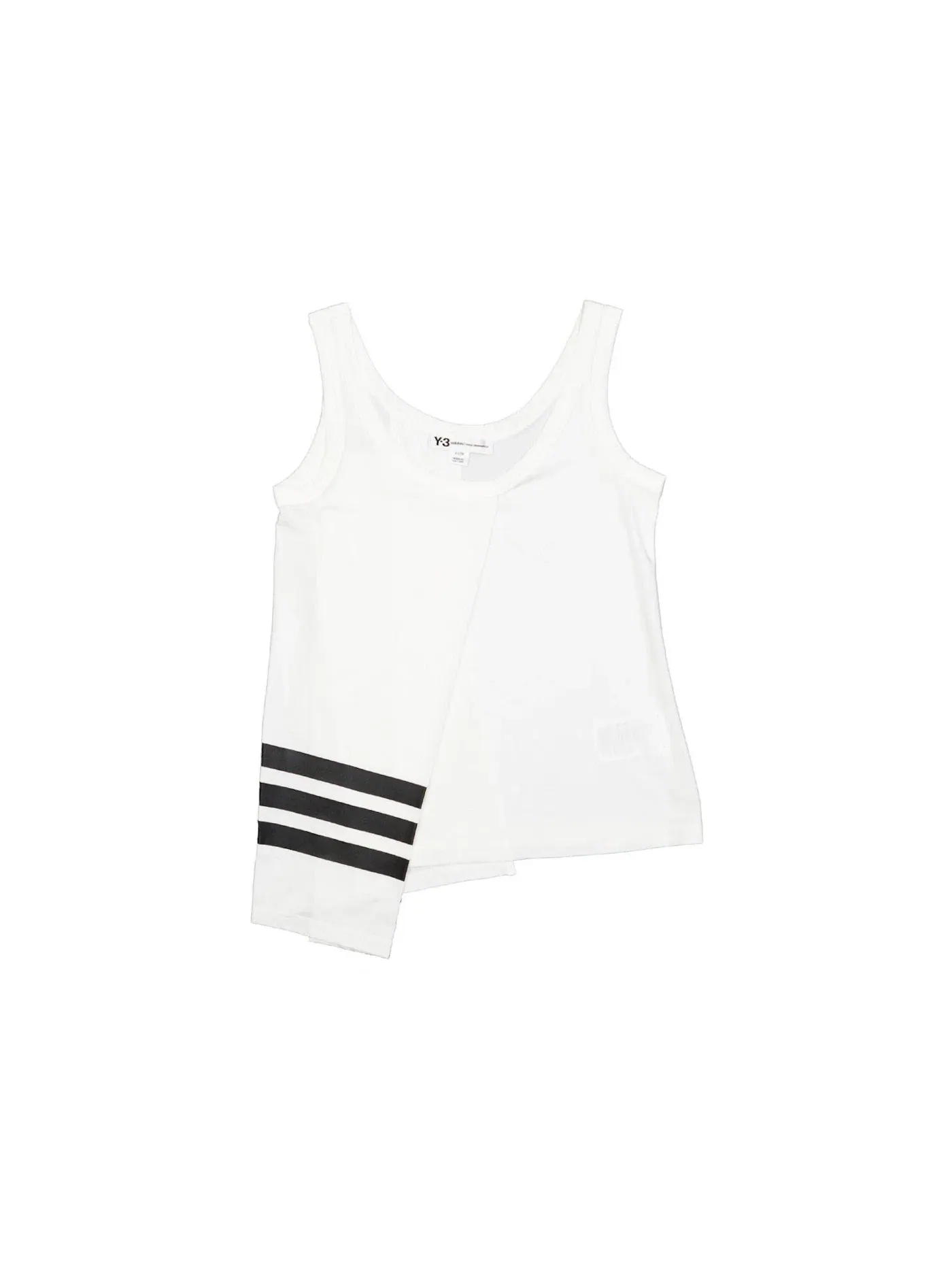 Женский топ с принтом Y-3 3 Stripes Tank Top Adidas — изображение 1 из 1, белый/черный