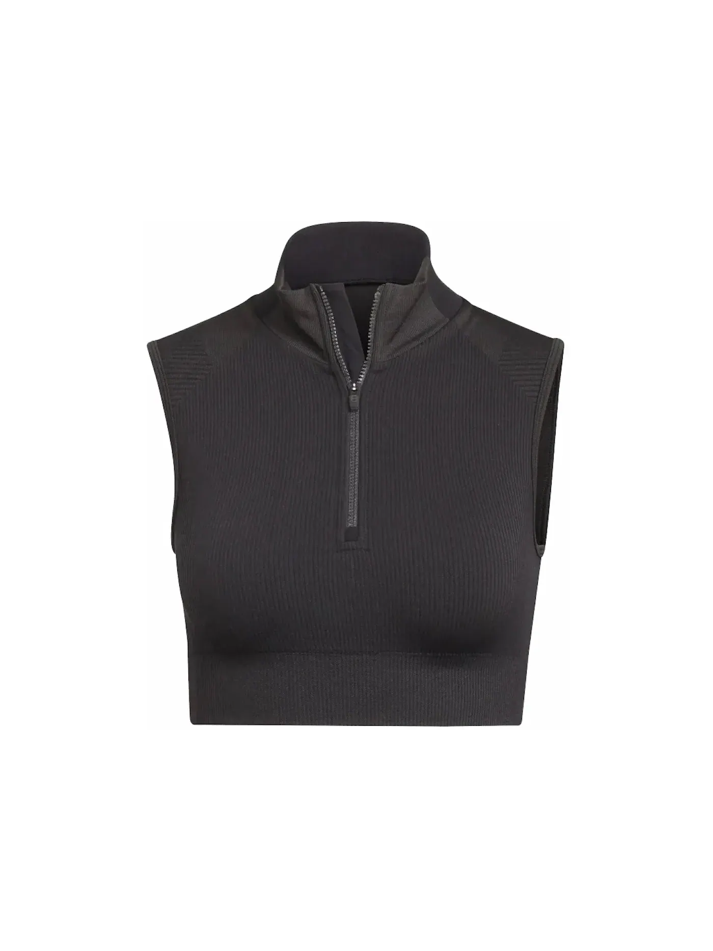 Женский топ без швов Classic Seamless Knit Cropped Top Adidas — изображение 1 из 1, черный