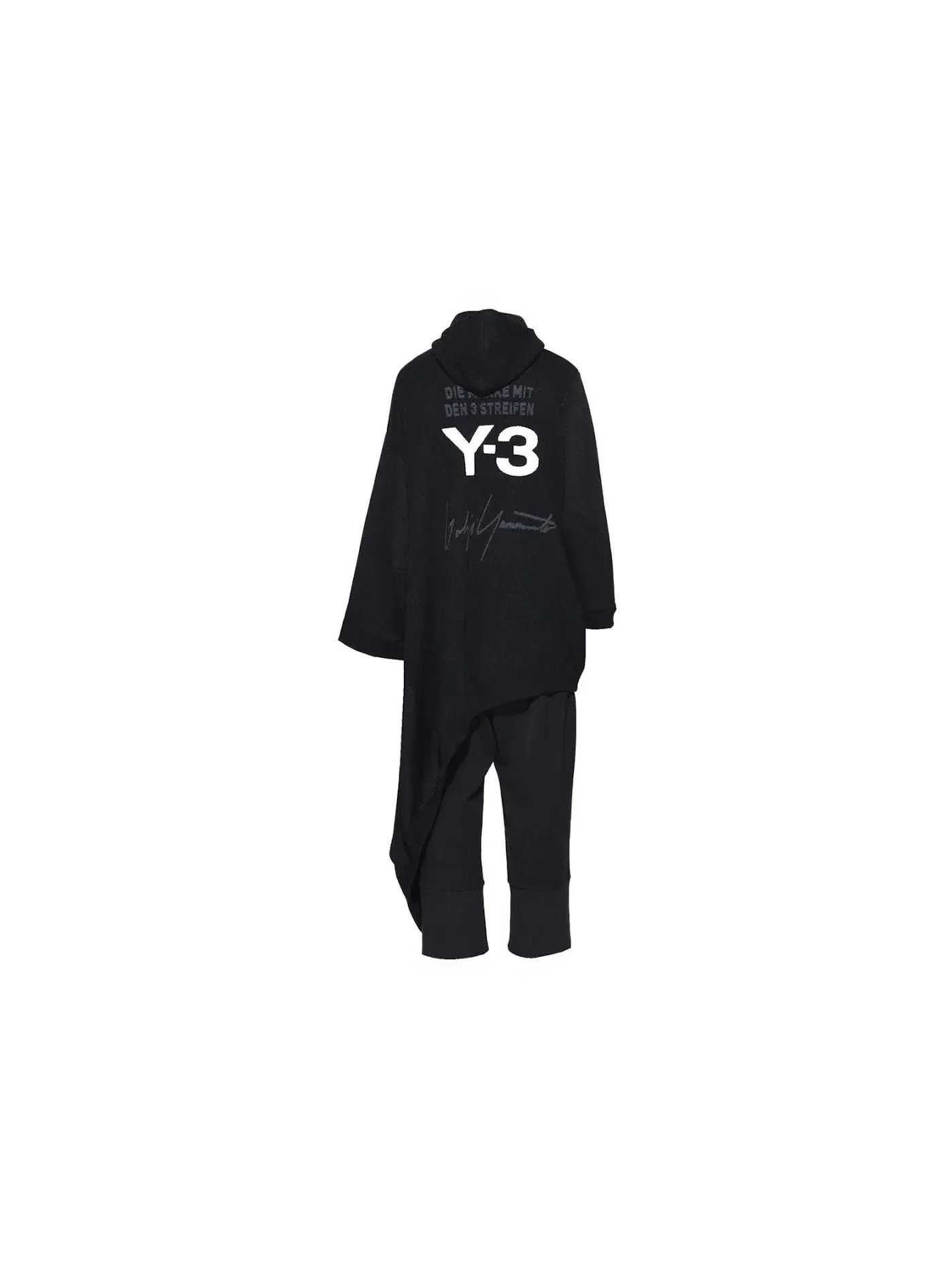 Женское трикотажное платье с капюшоном Adidas Y-3 — изображение 1 из 2, черный