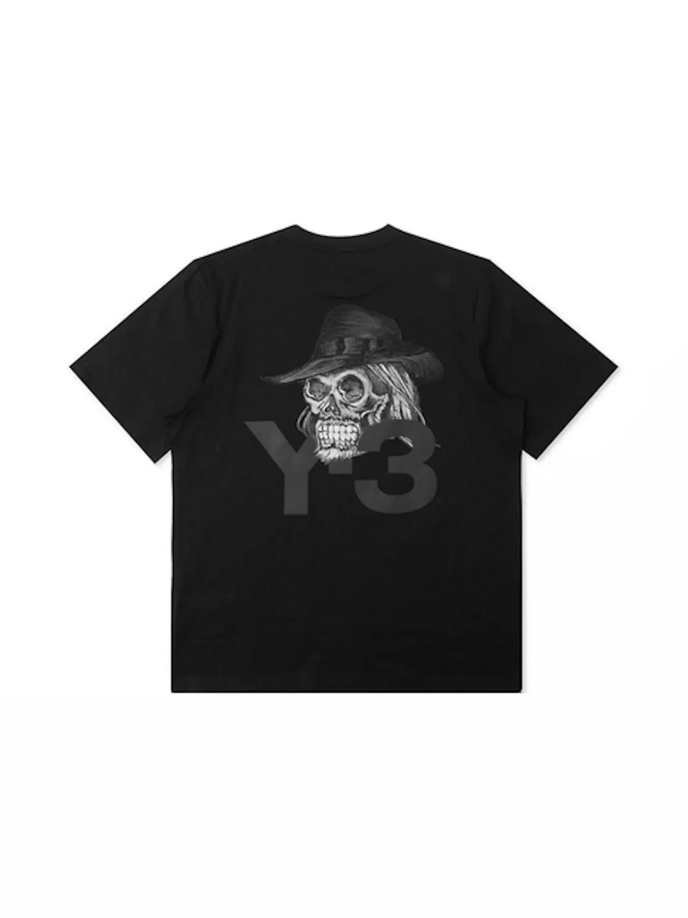 Мужская футболка с принтом Y-3 Yohji Skull Adidas — изображение 1 из 1, черный