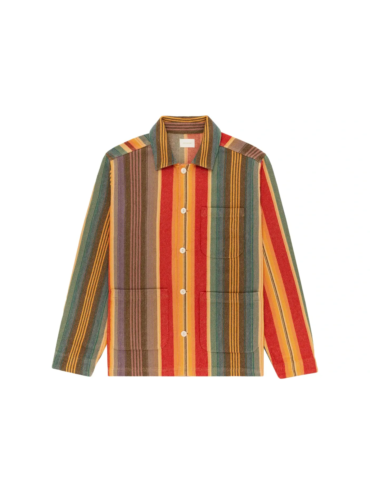 Мужская рубашка с полосатым принтом Blanket Stripe Shirt Aime Leon Dore — изображение 1 из 1, мульти
