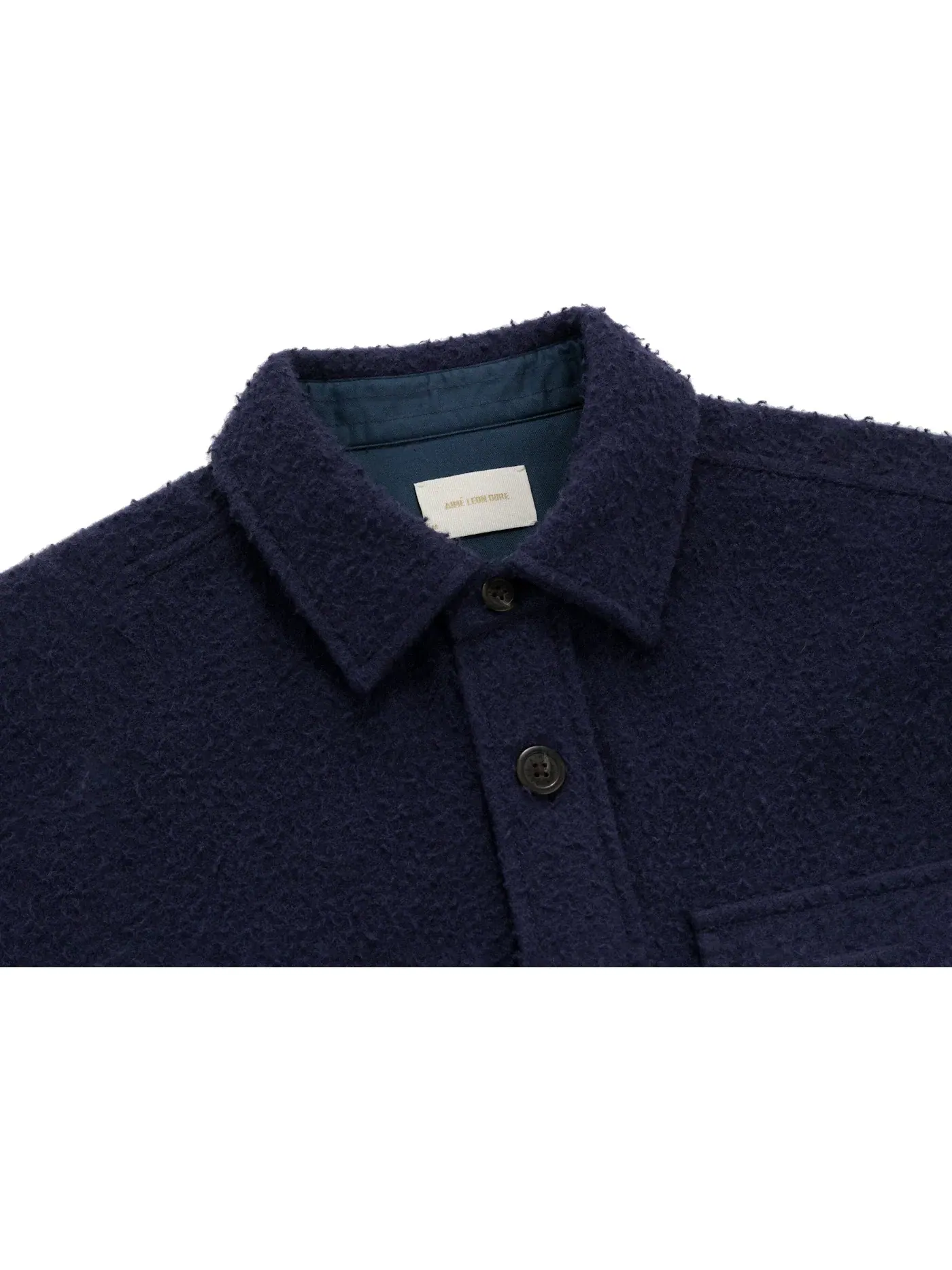 Мужская рубашка-куртка из кашемира Overshirt Aime Leon Dore — изображение 2 из 2, темно-синий