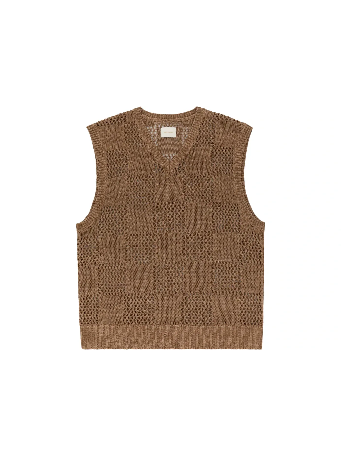 Мужской жилет в клетку Vest Aime Leon Dore — изображение 1 из 1, коричневый
