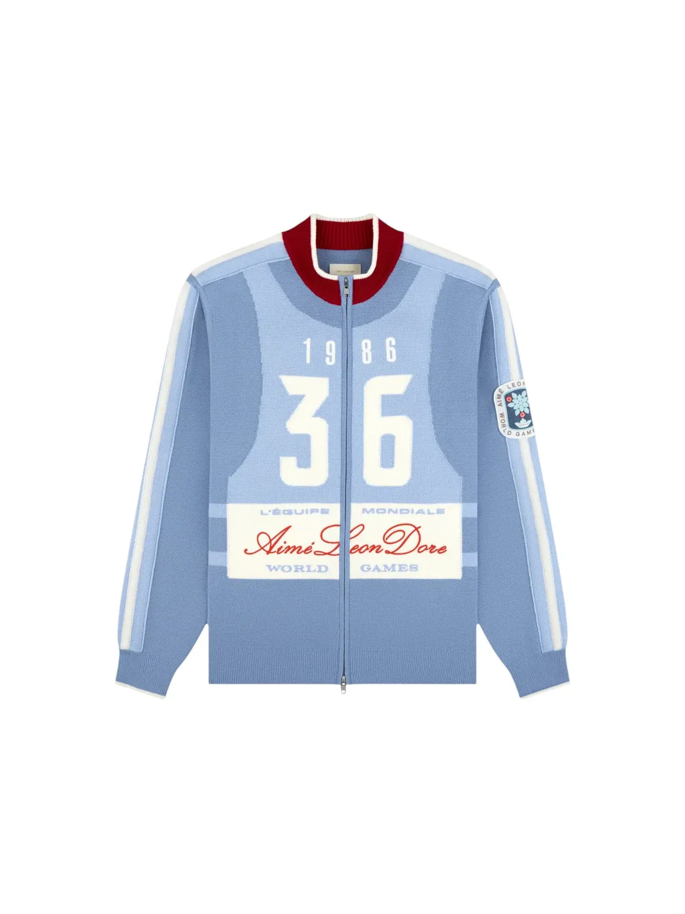 Мужской свитер с полной застежкой-молнией Alpine Ski Sweater Aime Leon Dore — изображение 1 из 1, синий