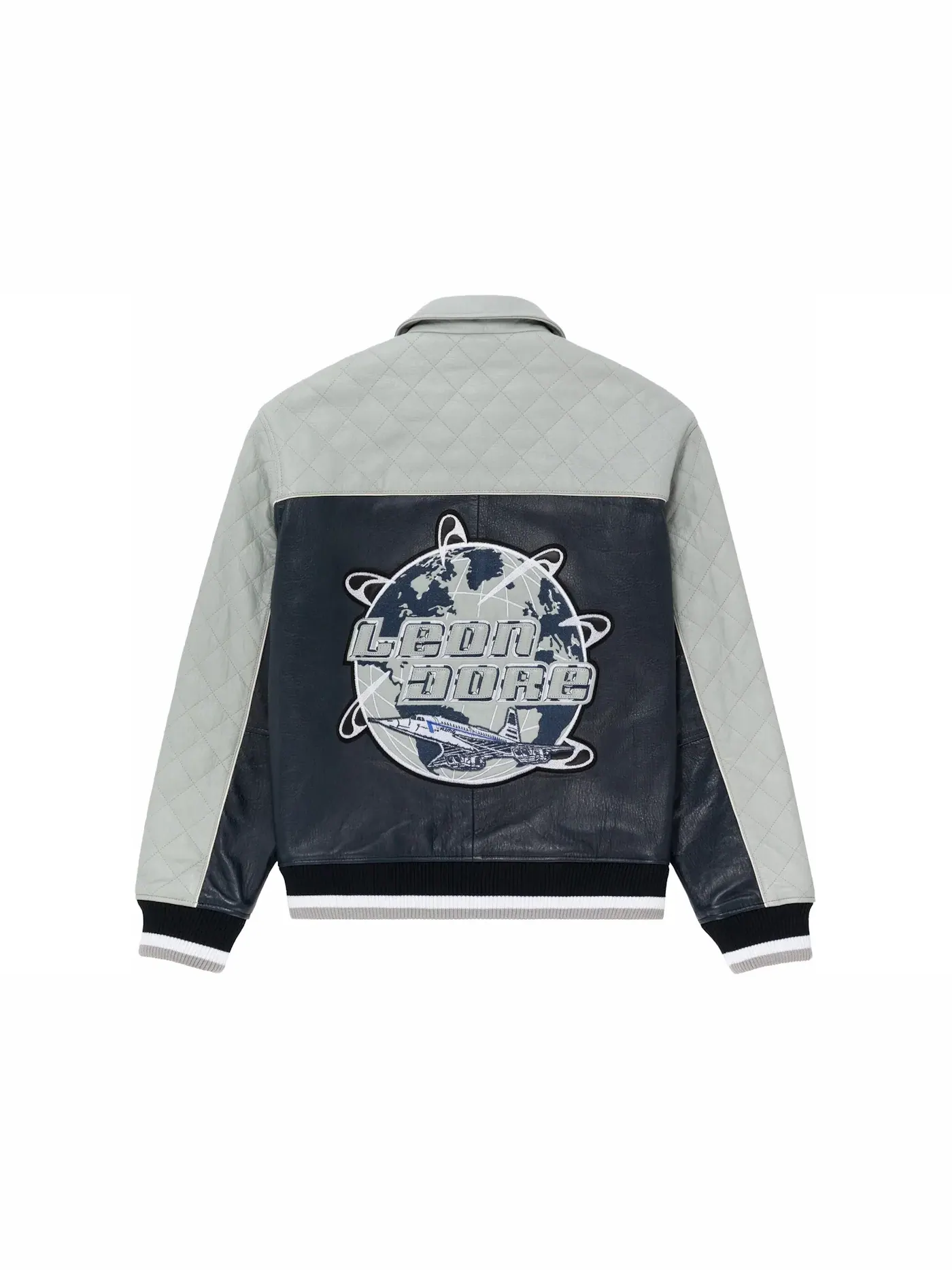 Мужская куртка из кожи Navy Aime Leon Dore — изображение 1 из 3