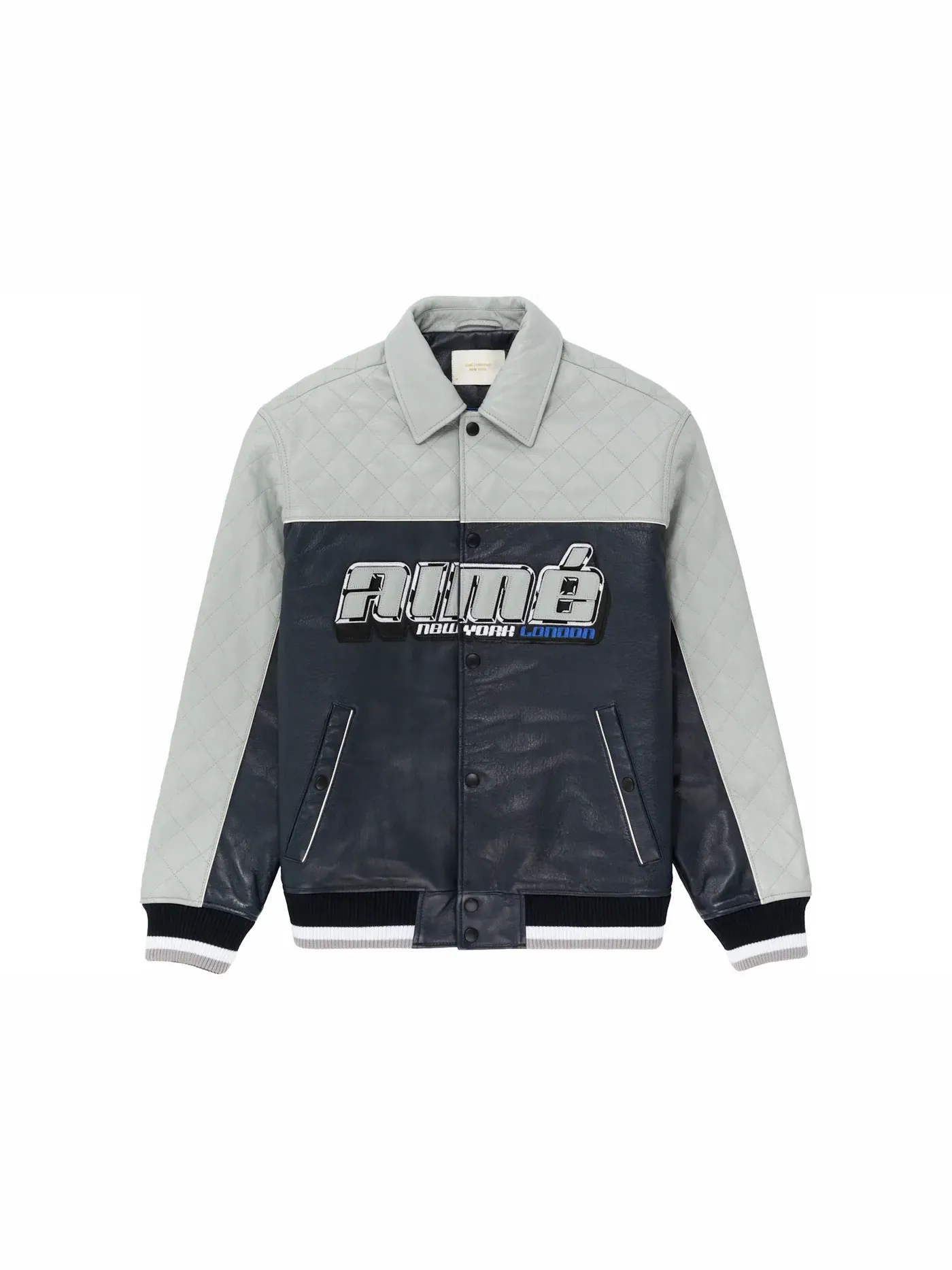 Мужская куртка из кожи Navy Aime Leon Dore — изображение 2 из 3