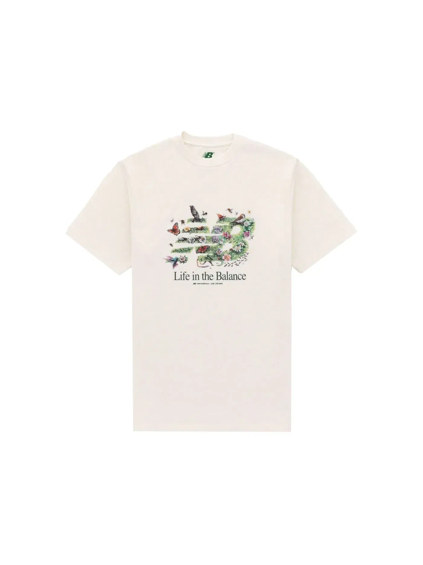Мужская футболка с принтом Aime Leon Dore x New Balance Life In The Balance Graphic Tee — изображение 1 из 1, кремовый