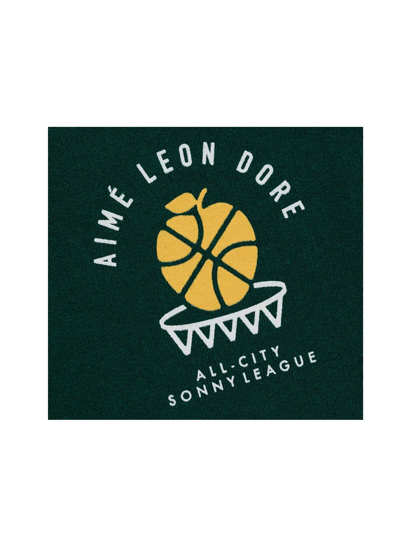 Мужская худи с принтом SONNY League Aime Leon Dore — изображение 2 из 2, зеленый