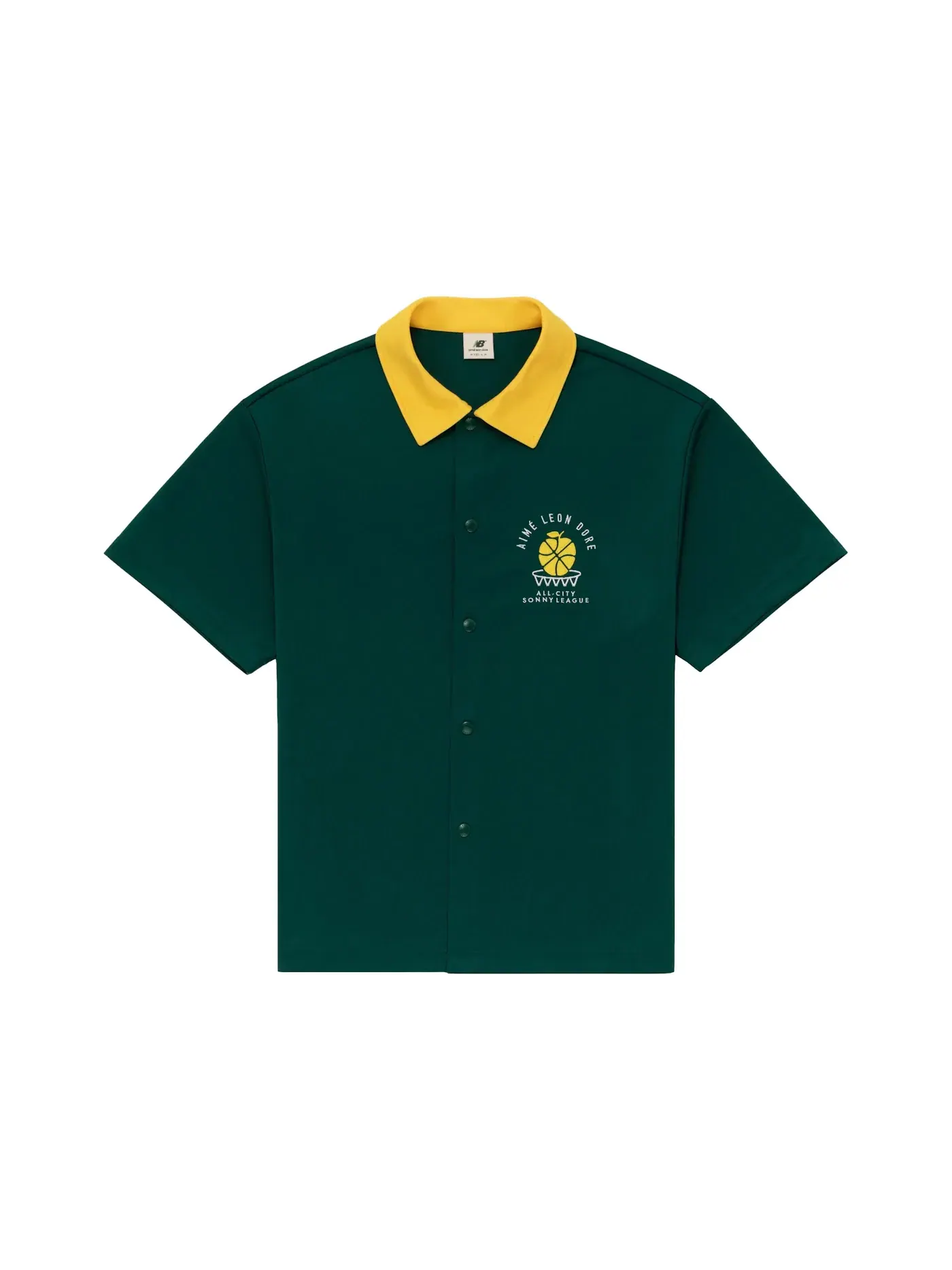 Мужская рубашка с длинным рукавом Sonny League Warm Up Shirt Aime Leon Dore — изображение 1 из 2, зеленый