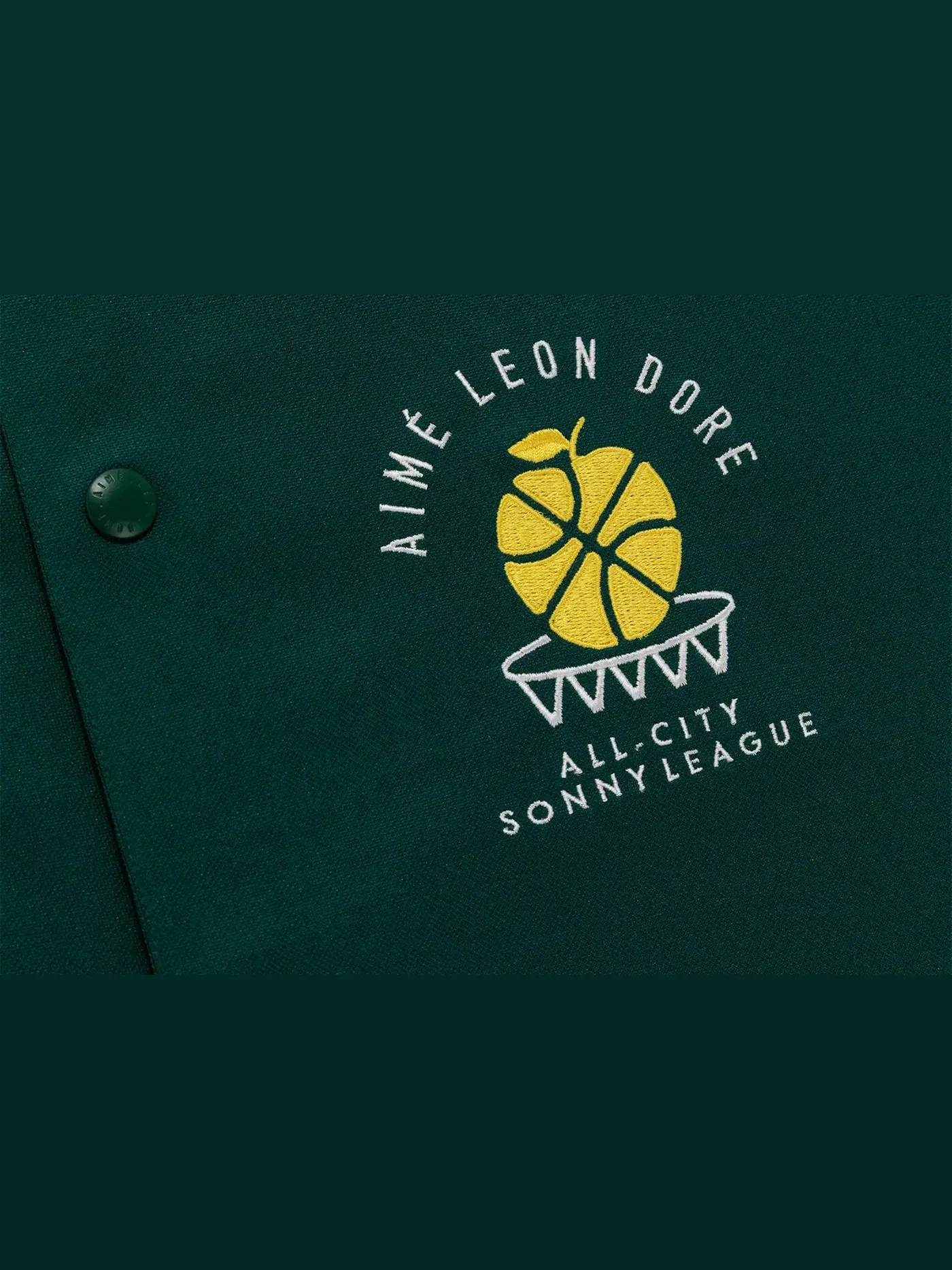 Мужская рубашка с длинным рукавом Sonny League Warm Up Shirt Aime Leon Dore — изображение 2 из 2, зеленый