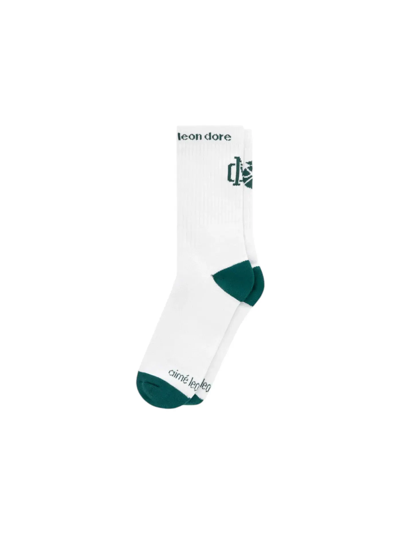 Мужской носок Sonny NY Performance Sock Aime Leon Dore — изображение 1 из 1, белый/зеленый