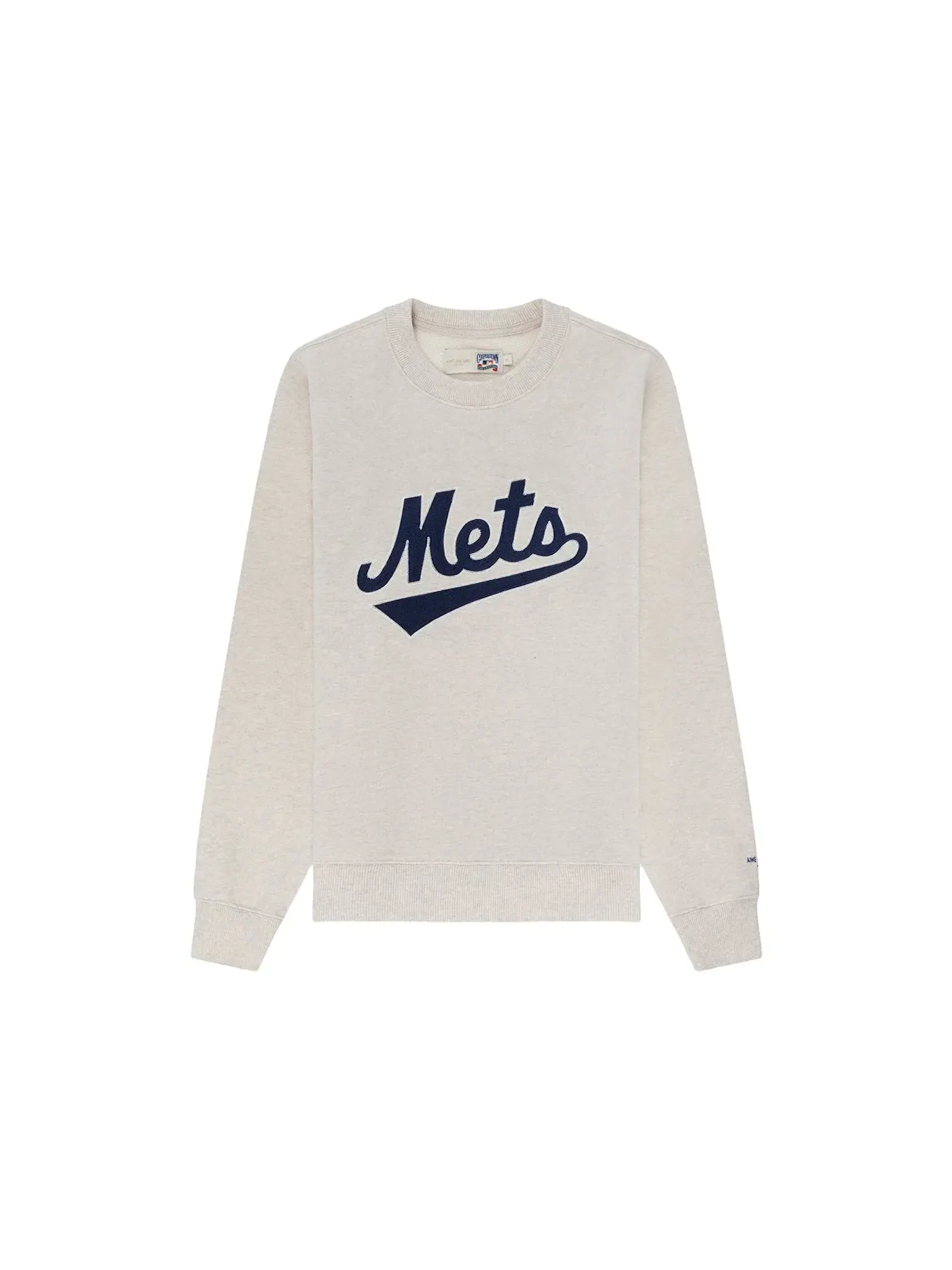 Мужской свитшот с вышивкой Aime Leon Dore x New York Mets Chainstitch Crewneck Sweatshirt — изображение 1 из 2, серый