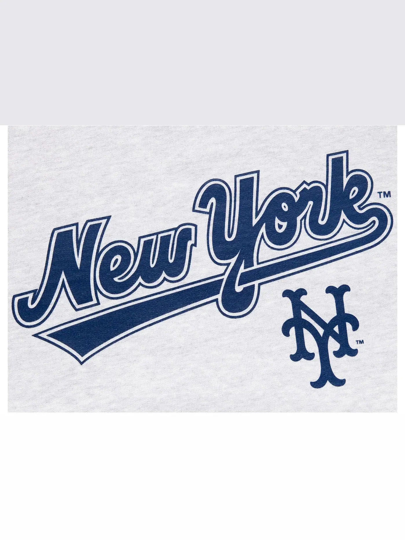 Мужская худи с принтом Aime Leon Dore x New York Mets Logo — изображение 2 из 2, серый