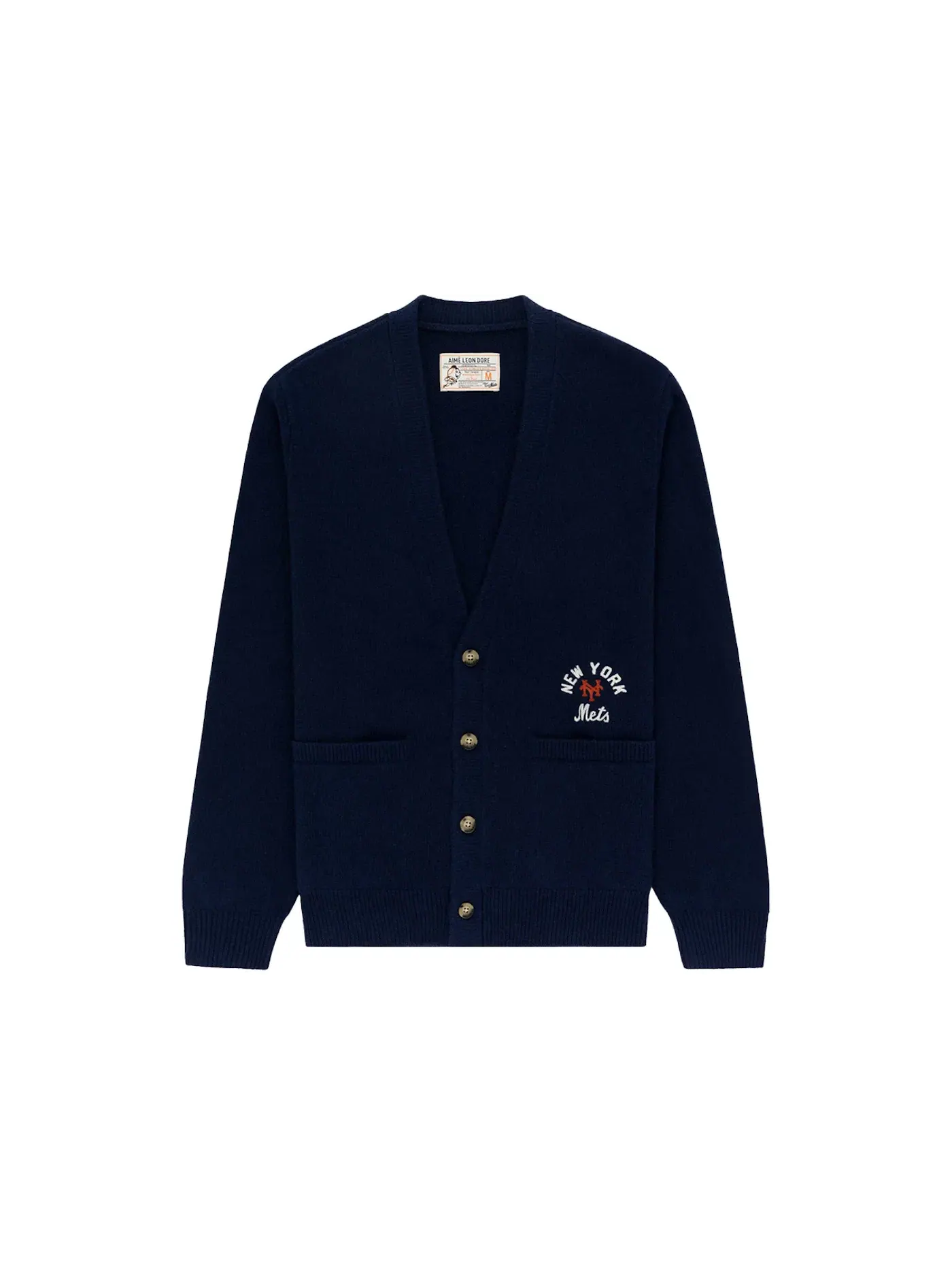 Мужской кардиган из мериноса Cardigan Aime Leon Dore — изображение 1 из 2, темно-синий