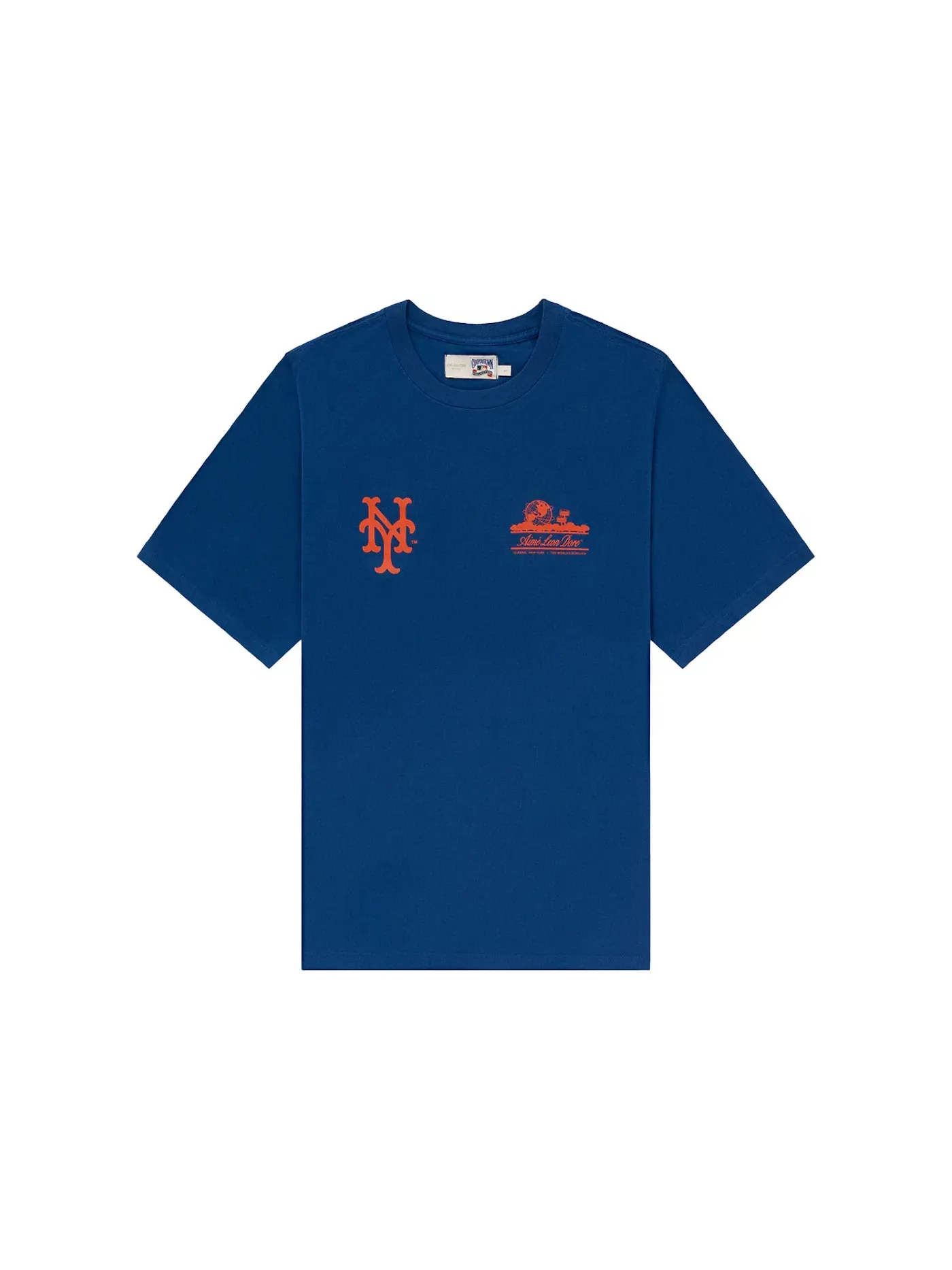 Мужская футболка с принтом Aime Leon Dore x New York Mets Unisphere Tee — изображение 1 из 2, синий