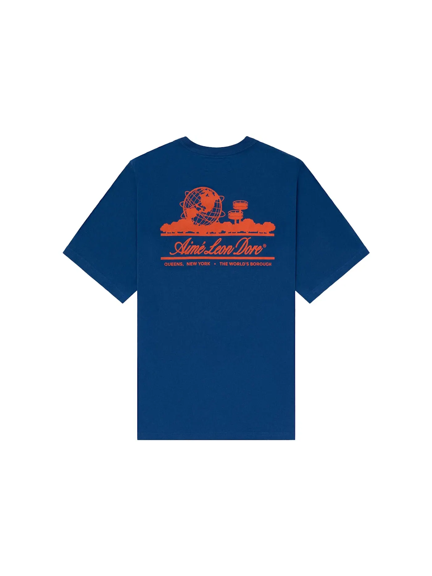 Мужская футболка с принтом Aime Leon Dore x New York Mets Unisphere Tee — изображение 2 из 2, синий