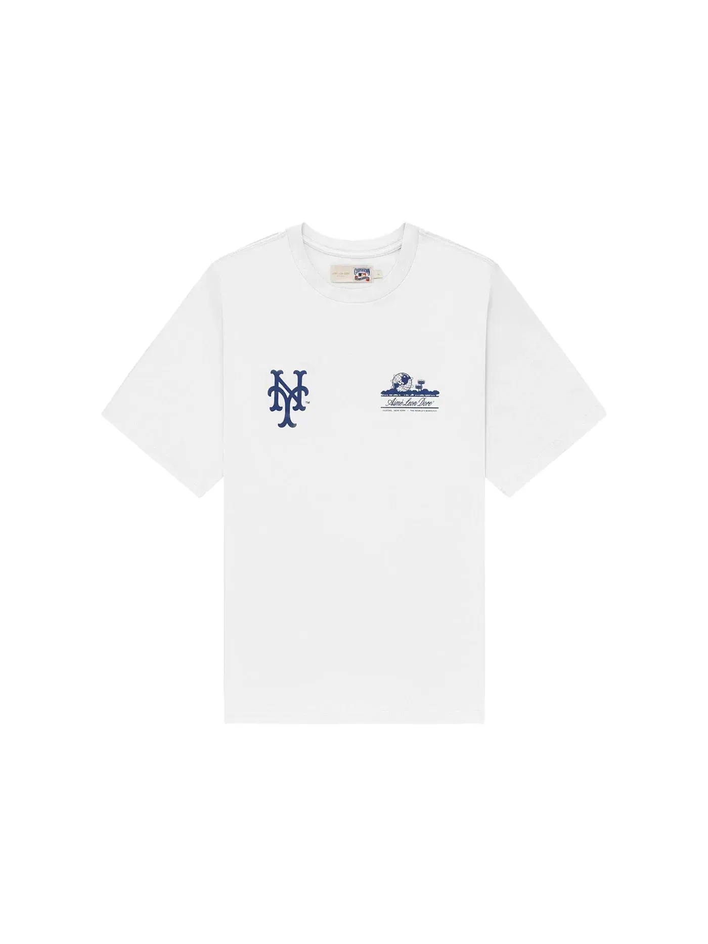 Мужская футболка с принтом Aime Leon Dore x New York Mets Unisphere Tee — изображение 1 из 2, белый