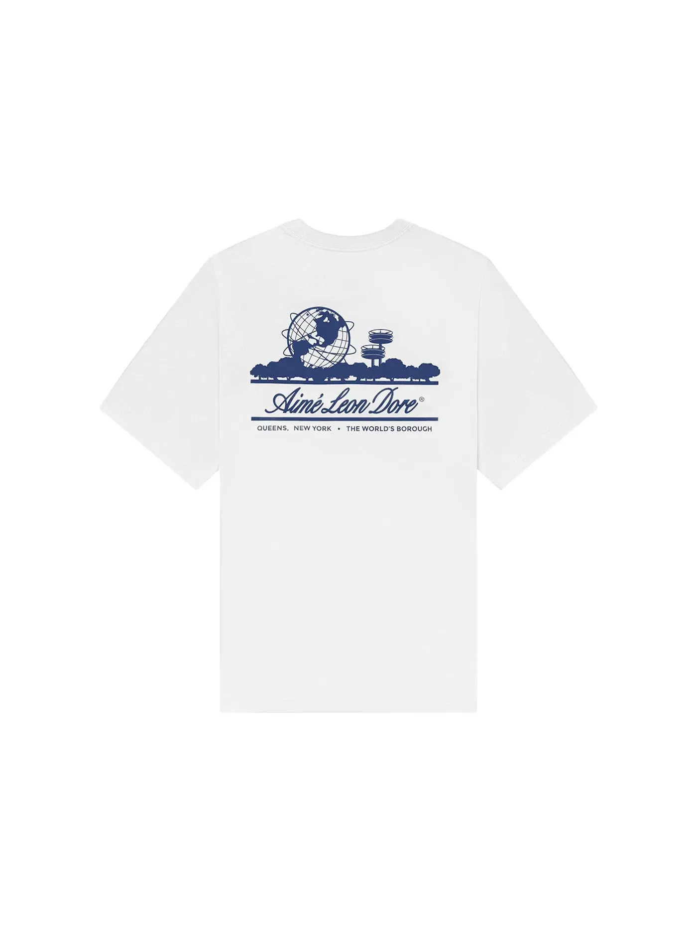 Мужская футболка с принтом Aime Leon Dore x New York Mets Unisphere Tee — изображение 2 из 2, белый
