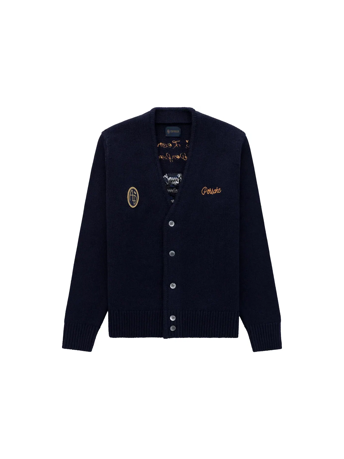 Мужской кардиган с длинным рукавом Aime Leon Dore x Porsche 356 Cardigan — изображение 1 из 1, темно-синий