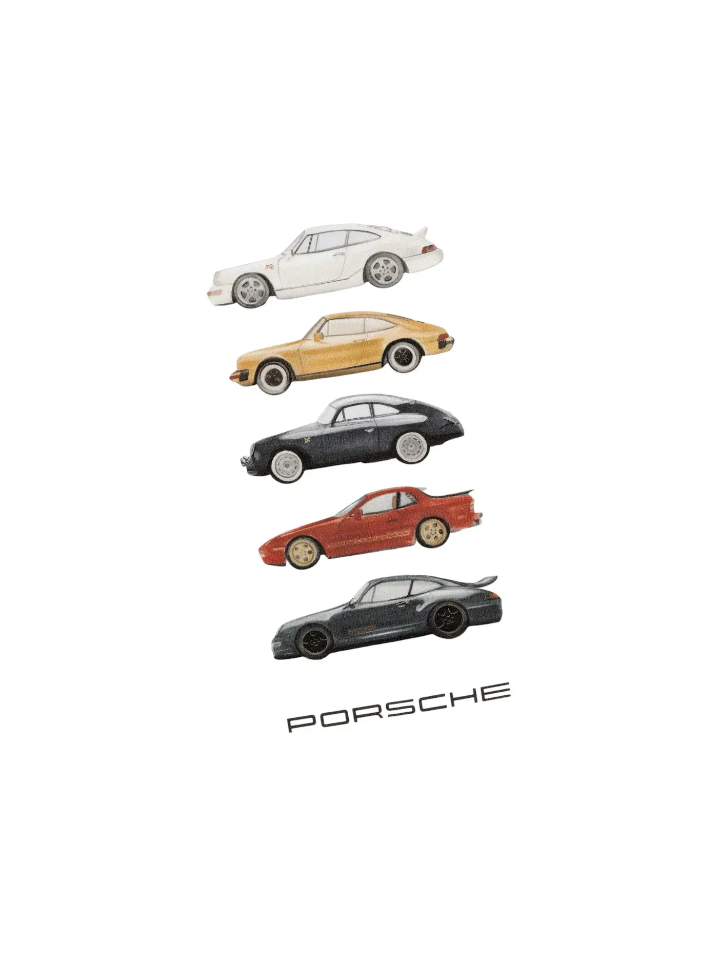 Мужская футболка с принтом Aime Leon Dore x Porsche Fleet Tee — изображение 3 из 3, белый