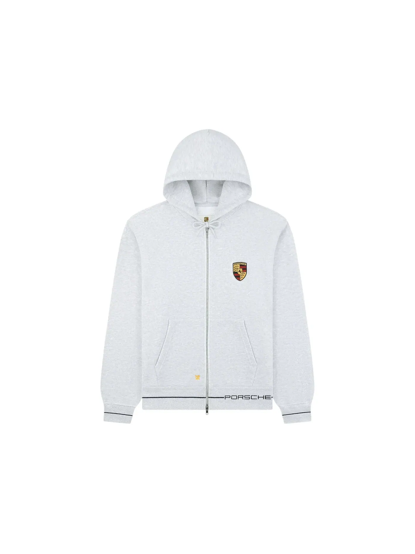 Мужская худи с полной застежкой-молнией Aime Leon Dore x Porsche Hoodie — изображение 1 из 3, серый
