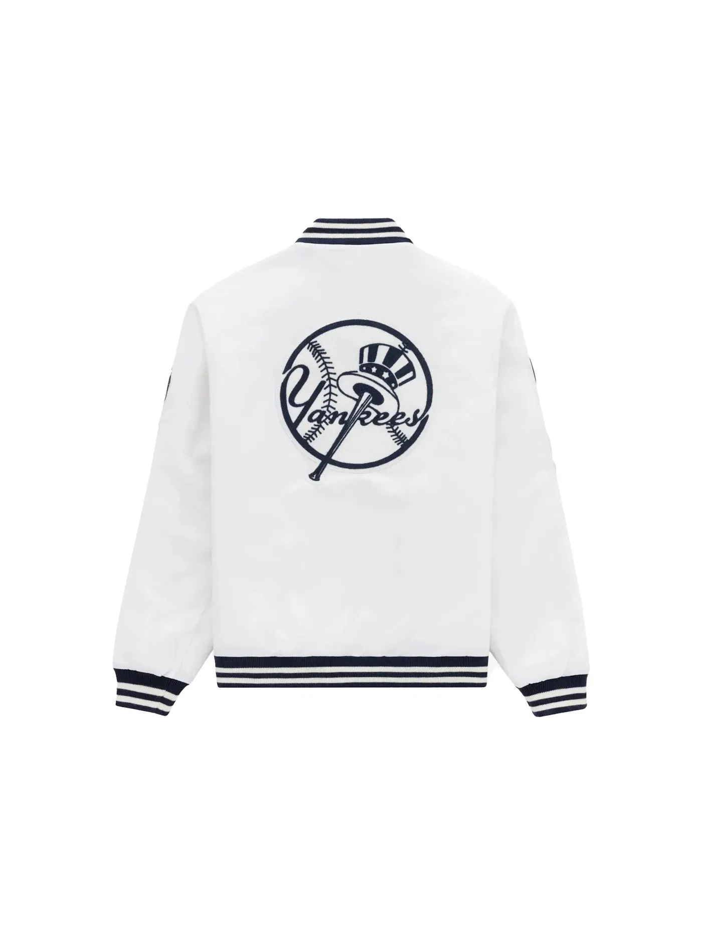 Мужская куртка из сатина Aime Leon Dore Yankees Satin Stadium Jacket — изображение 2 из 2, бежевый