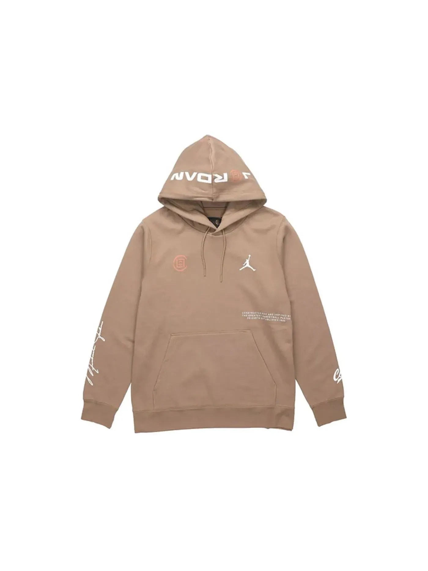 Мужская худи с логотипом Air Jordan x CLOT Crossover Logo Printed Hoodie Jordan — изображение 1 из 2, коричневый