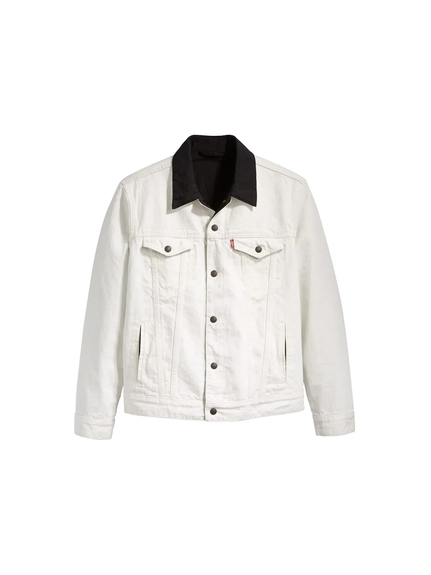 Мужская куртка-джинсовка двусторонняя Jordan x Levis Reversible Trucker Jacket — изображение 1 из 4, белый/черный