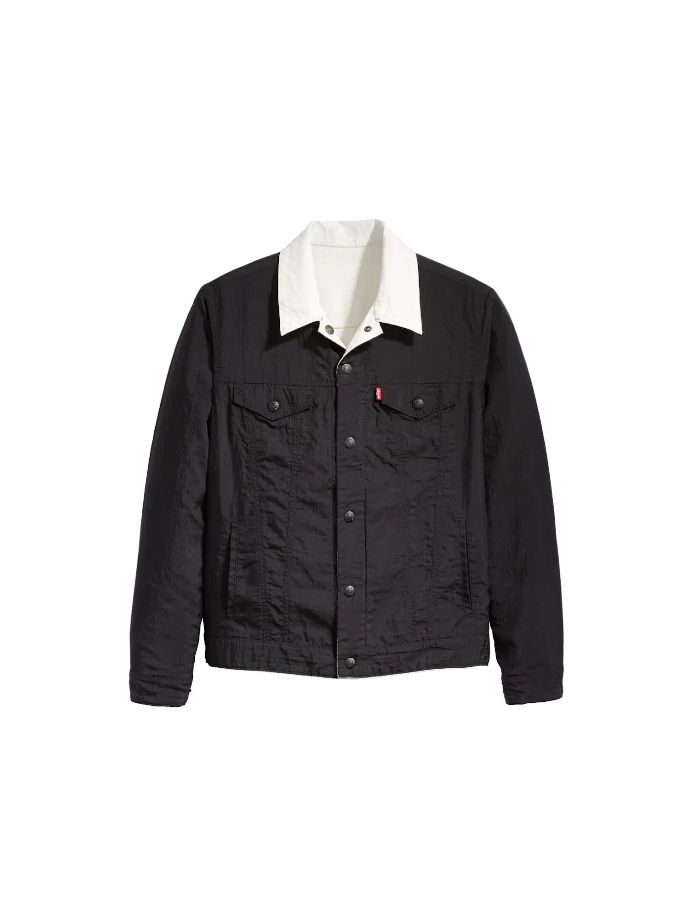 Мужская куртка-джинсовка двусторонняя Jordan x Levis Reversible Trucker Jacket — изображение 3 из 4, белый/черный