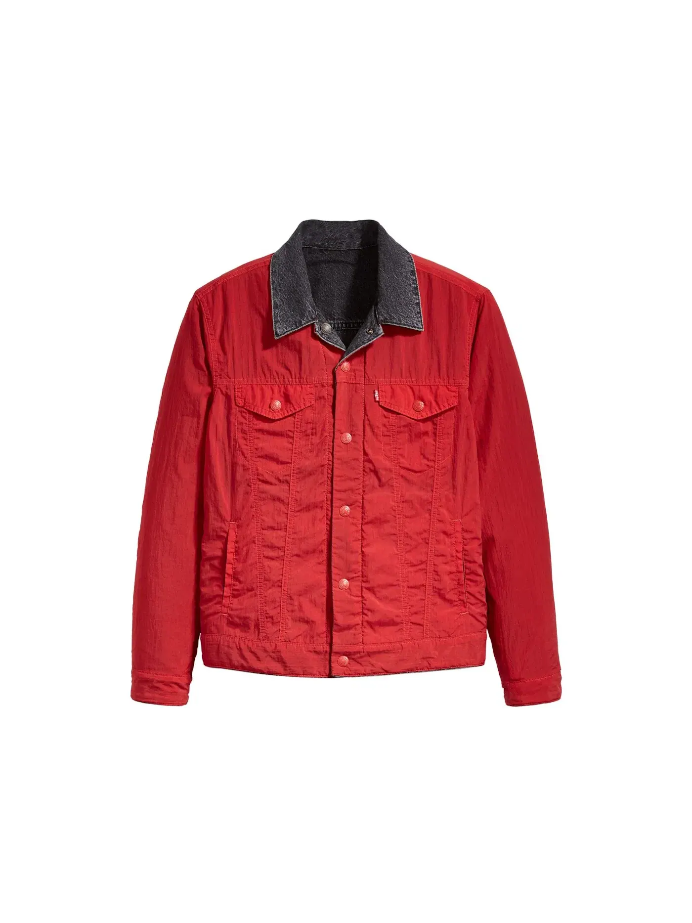 Мужская куртка-тракер двусторонняя Air Jordan x Levis Reversible Trucker Jacket Jordan — изображение 3 из 4, черный/красный