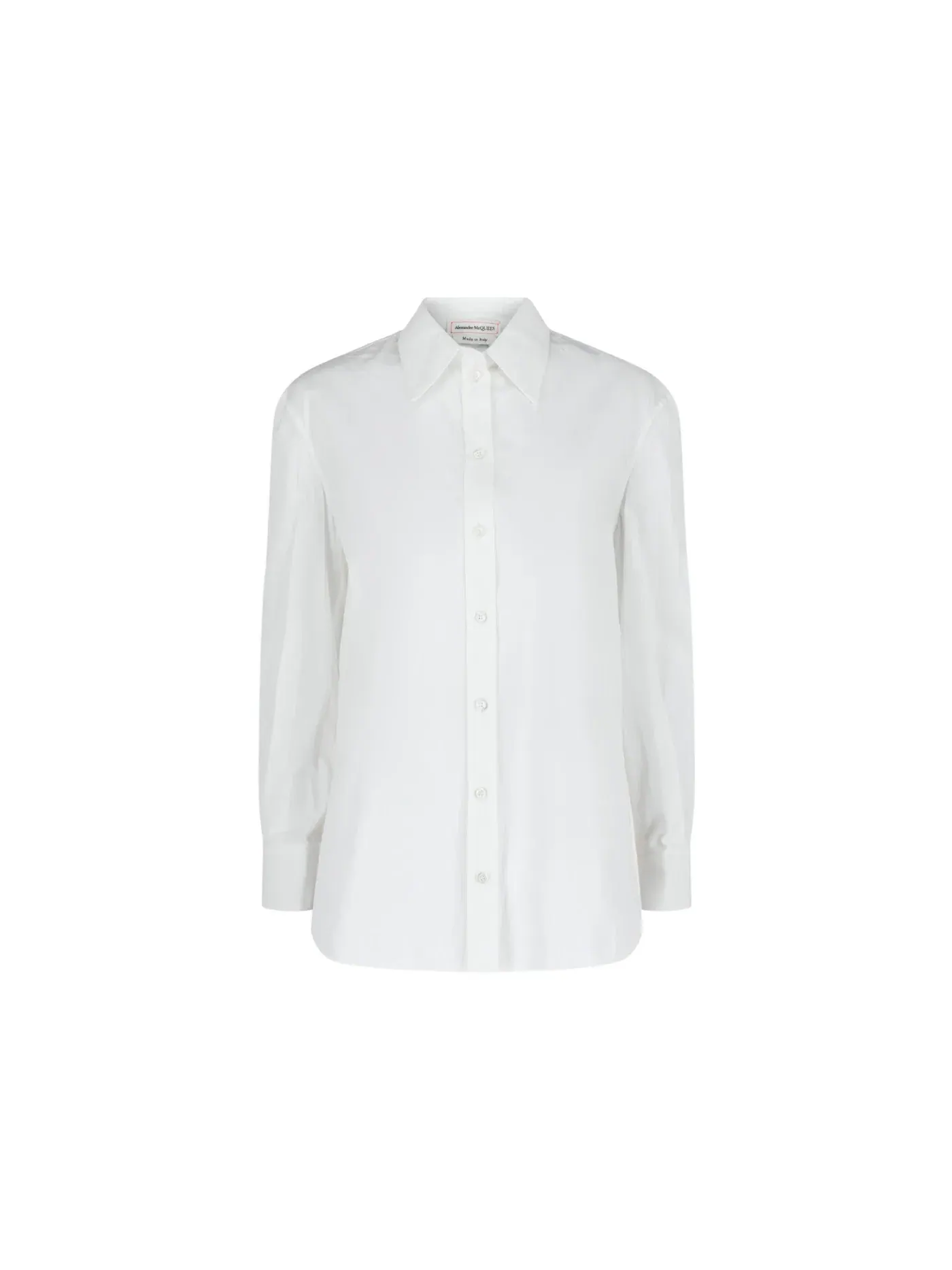 Женская рубашка с длинным рукавом Classic Cotton Alexander McQueen — изображение 1 из 3, белый
