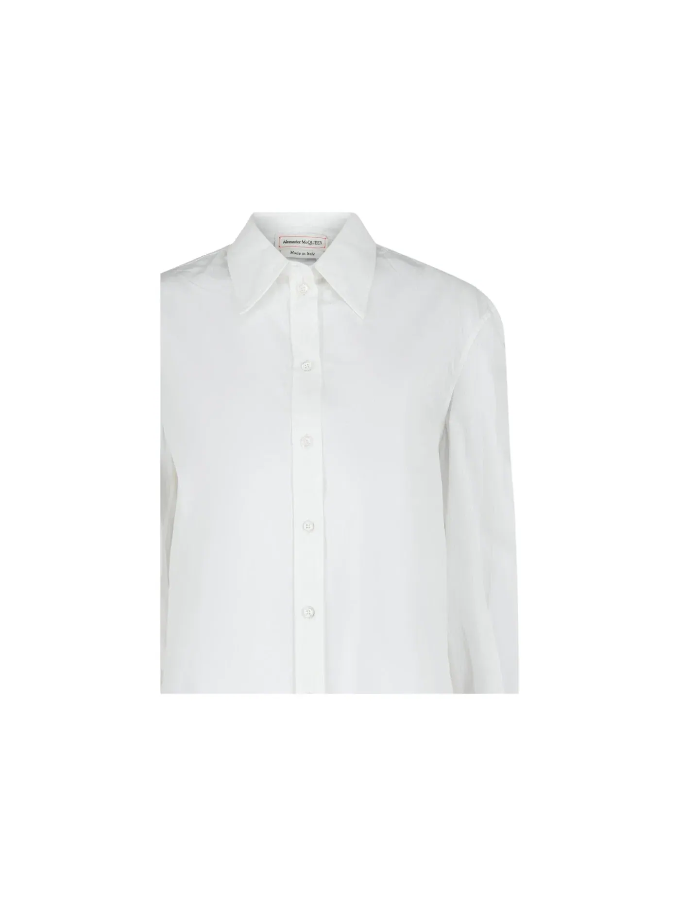 Женская рубашка с длинным рукавом Classic Cotton Alexander McQueen — изображение 3 из 3, белый