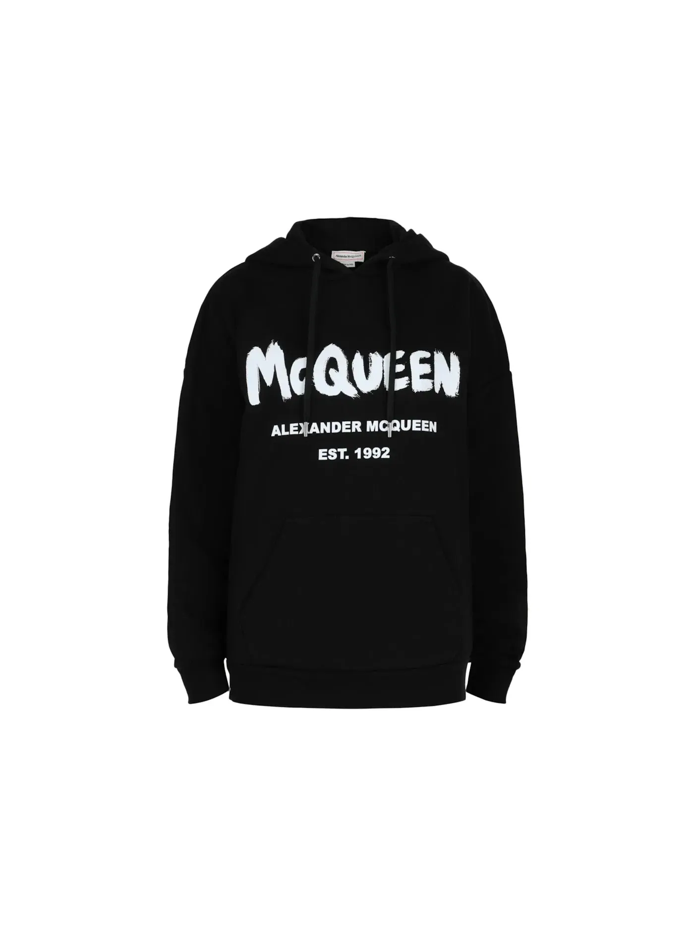 Женский худи с граффити-принтом Alexander McQueen — изображение 1 из 3, белый