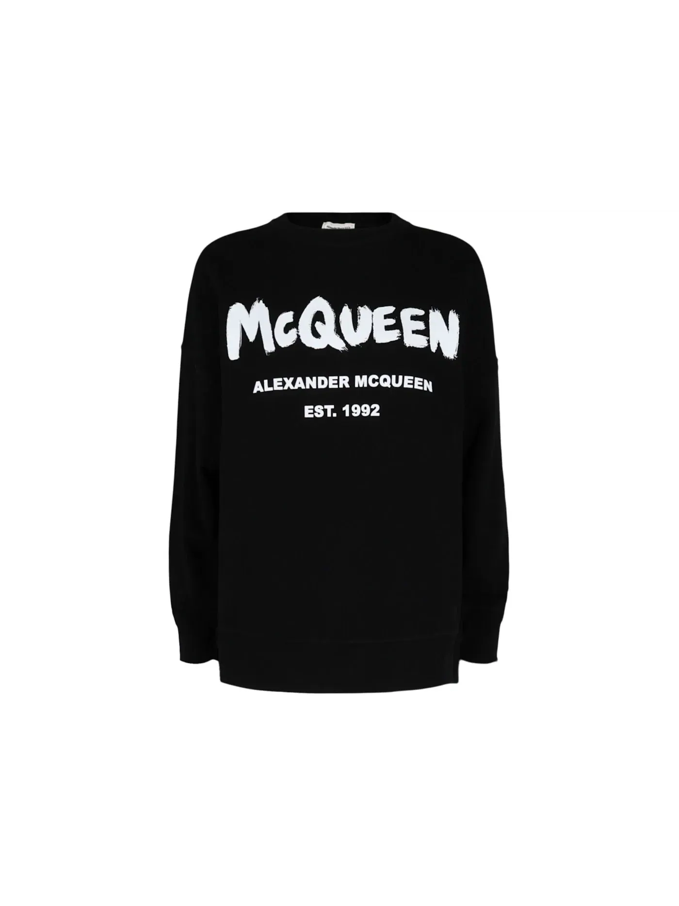 Женский свитшот с принтом Graffiti Logo Alexander McQueen — изображение 1 из 3, белый