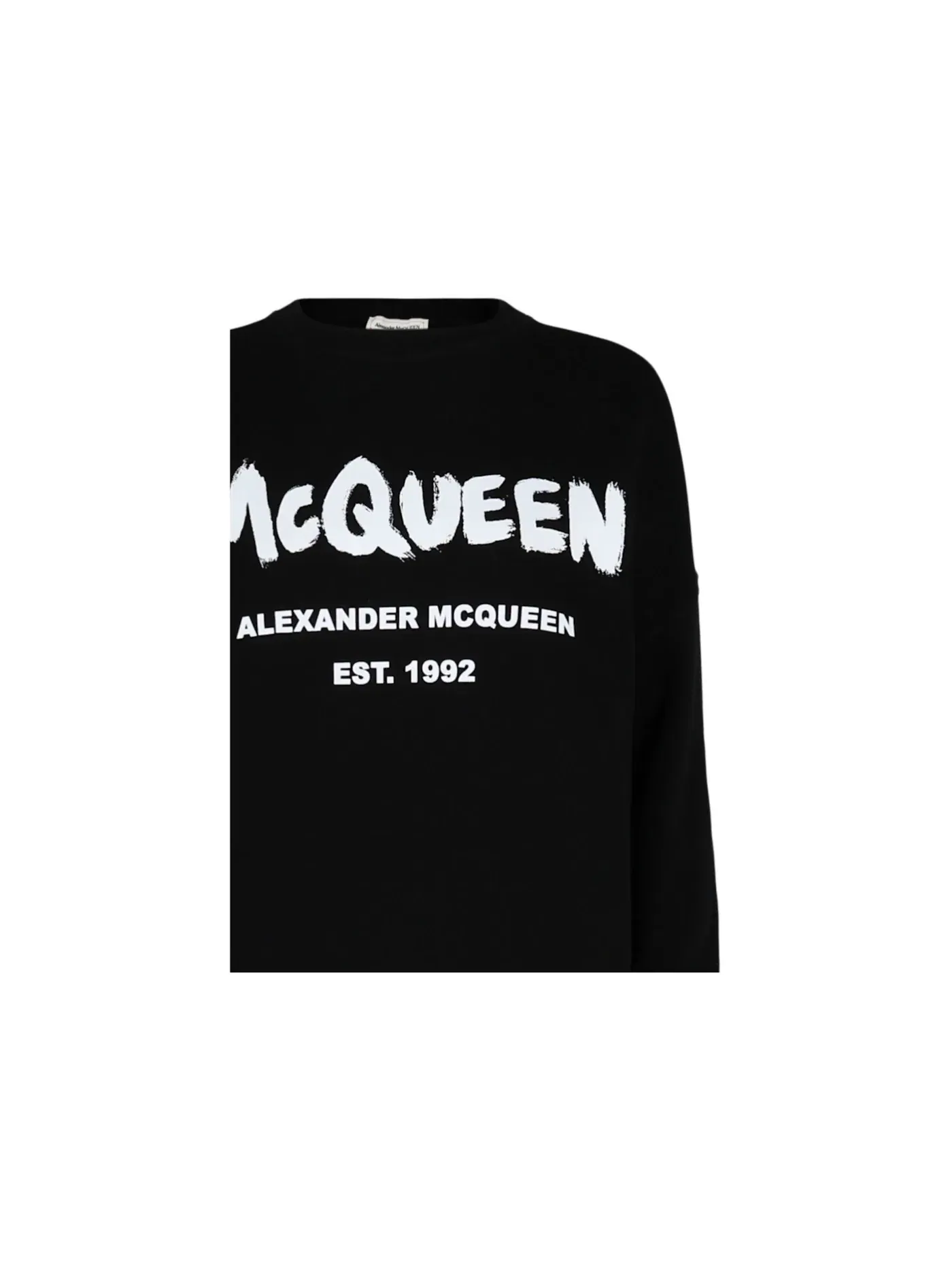 Женский свитшот с принтом Graffiti Logo Alexander McQueen — изображение 3 из 3, белый