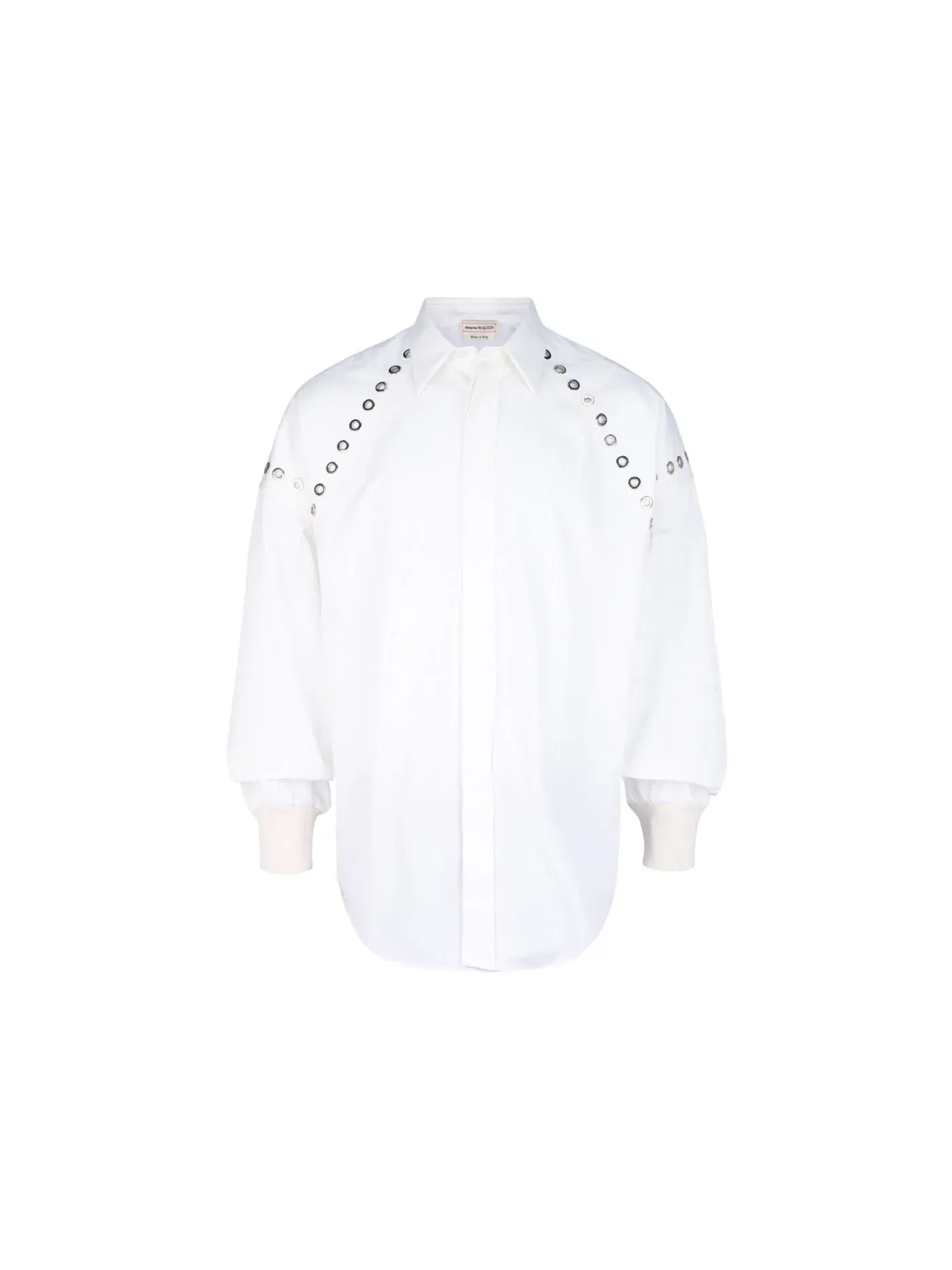Мужская рубашка с люверсами Alexander McQueen — изображение 1 из 3, белый