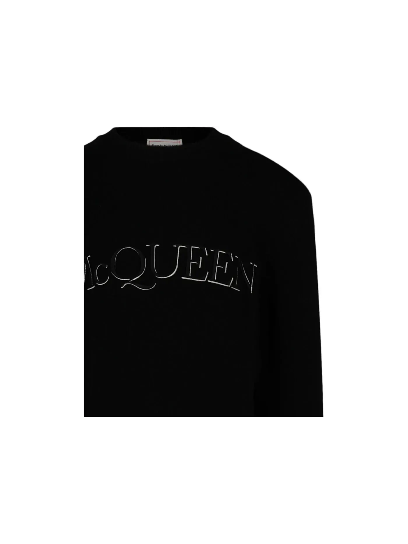 Мужской свитер с вышивкой Alexander McQueen Sweater — изображение 3 из 3, белый