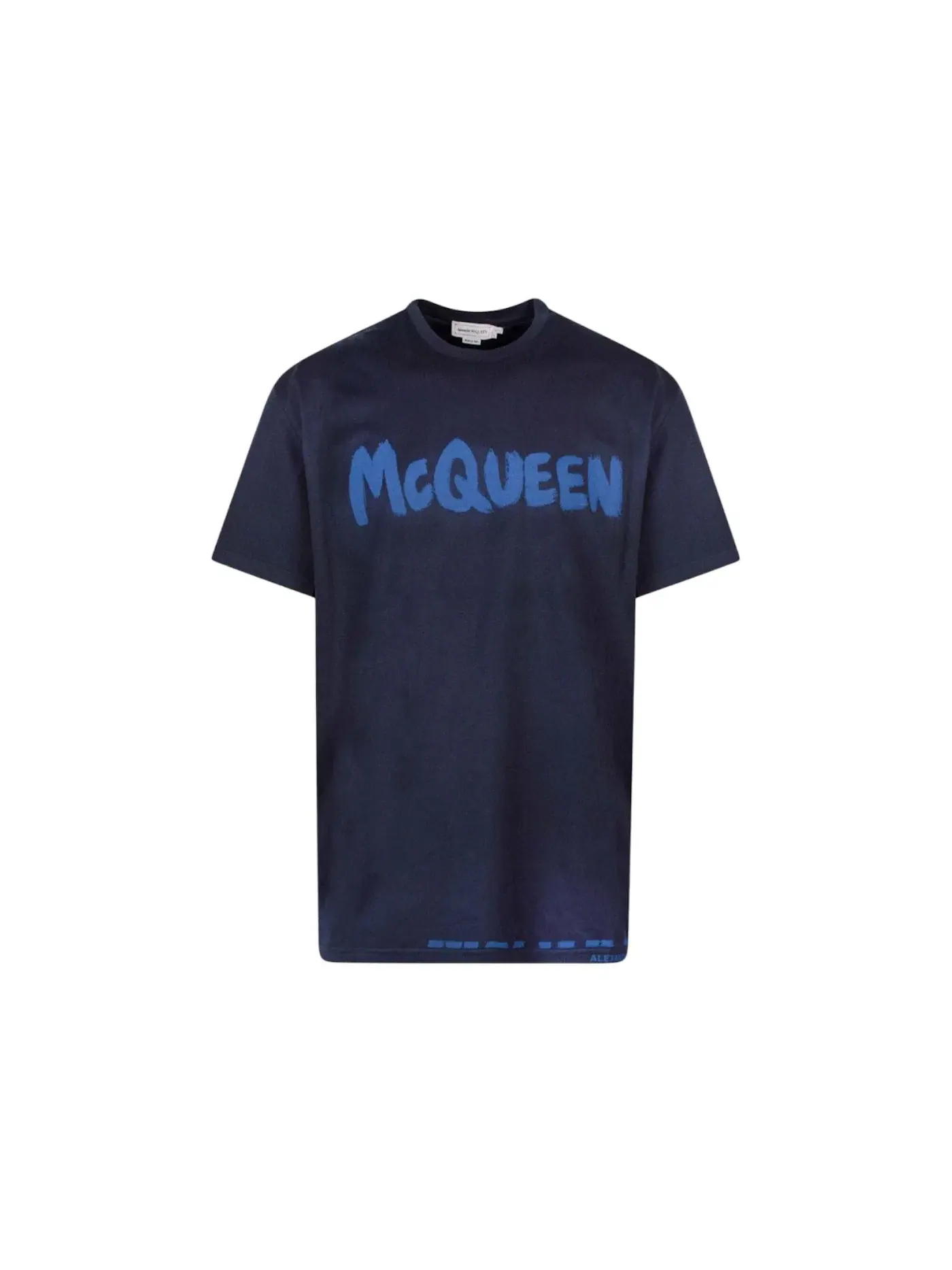 Мужская футболка с логотипом Alexander McQueen — изображение 1 из 1, темно-синий