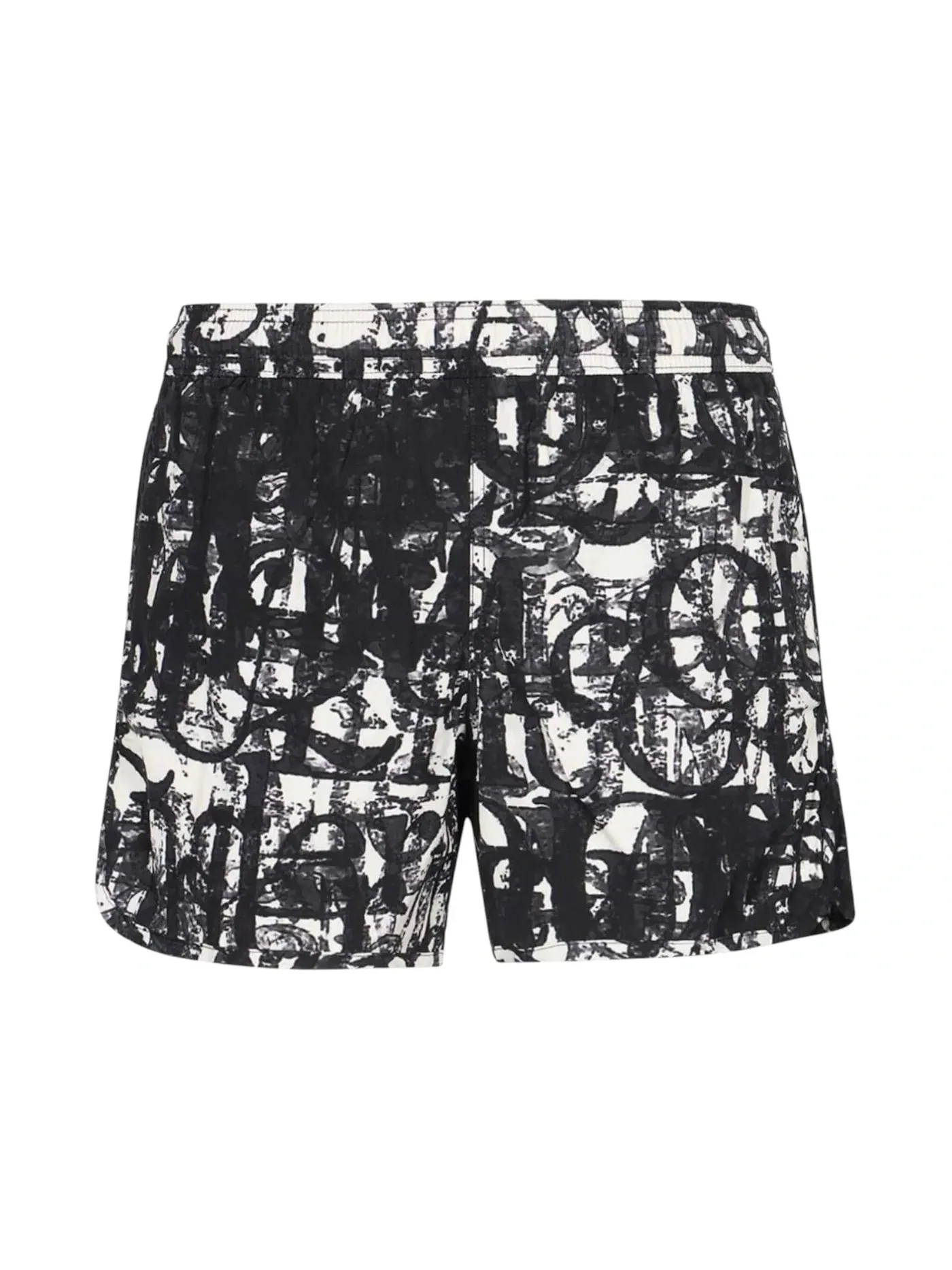 Мужские плавки с принтом Swimshorts Alexander McQueen — изображение 1 из 2, черный/белый