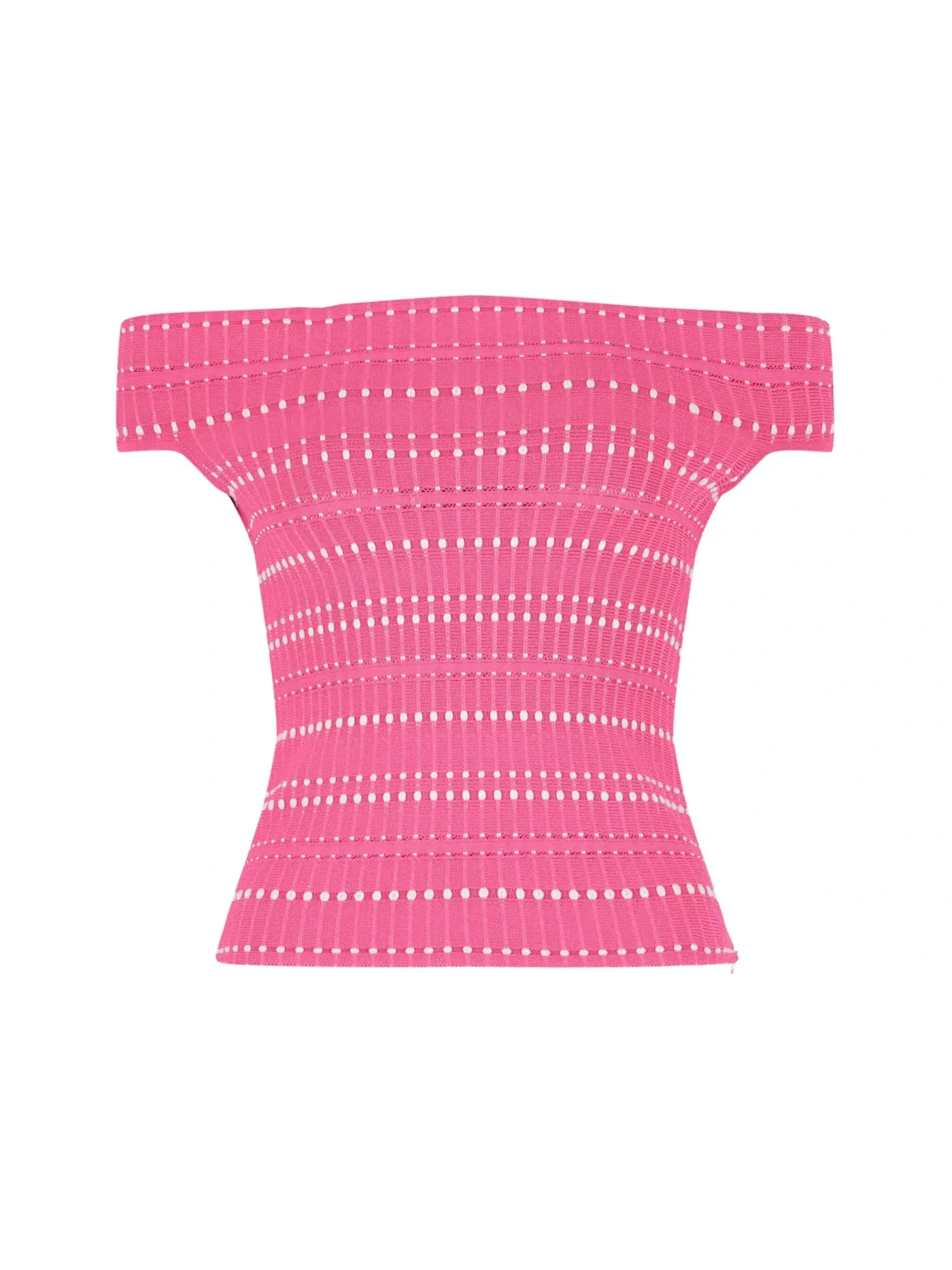 Женский топ без рукавов Alexander McQueen Crop Top — изображение 1 из 3, розовый белый