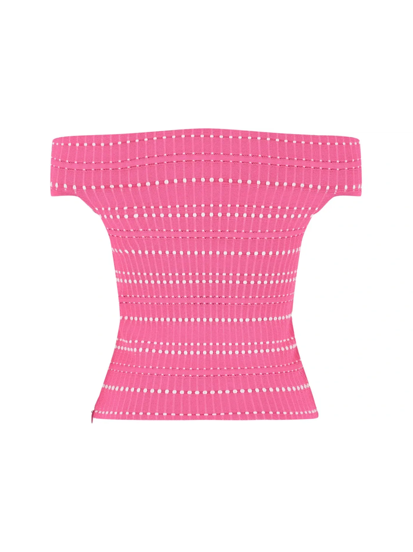 Женский топ без рукавов Alexander McQueen Crop Top — изображение 2 из 3, розовый белый