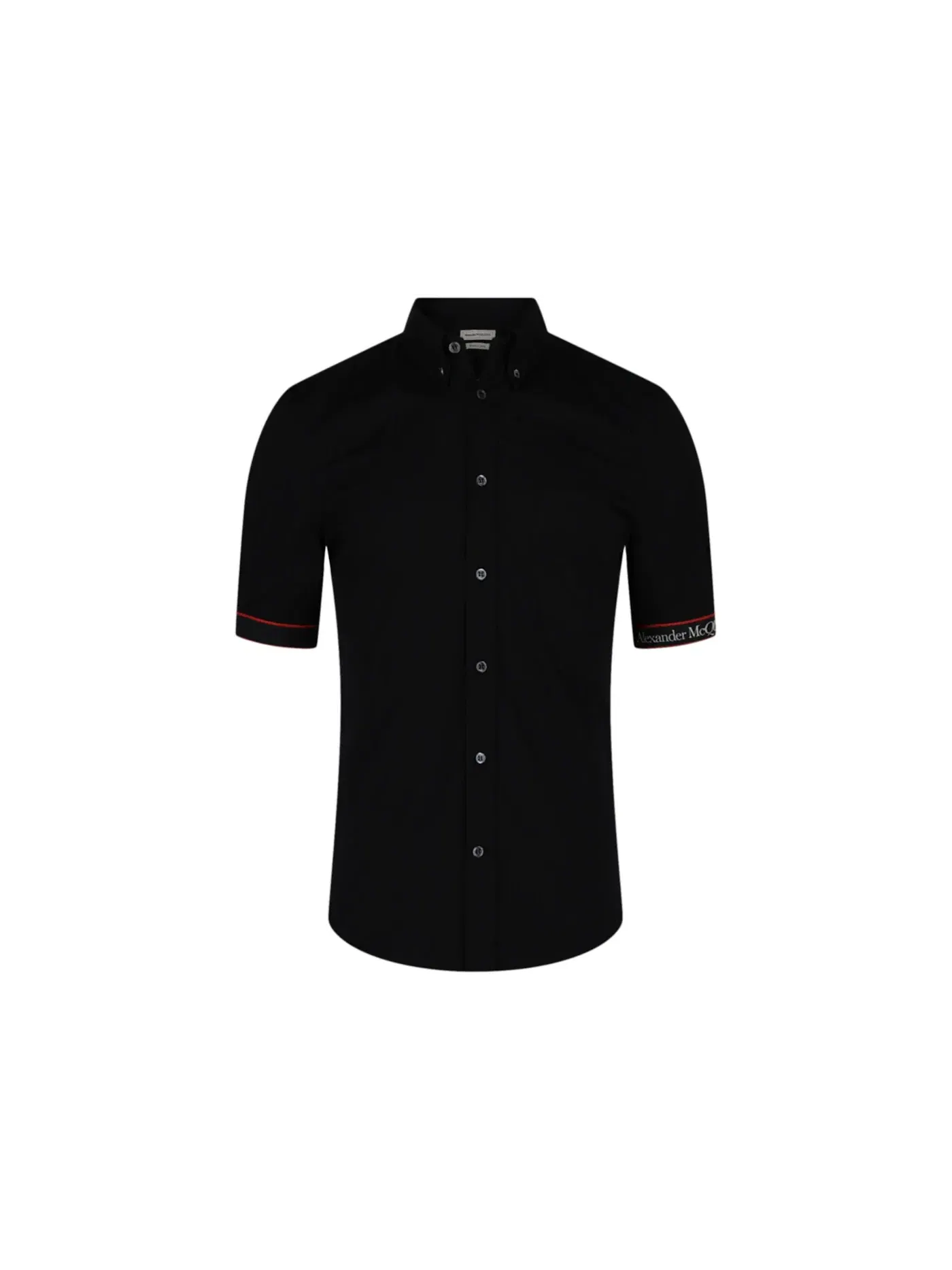 Мужская рубашка с длинным рукавом Button-Up Shirt Alexander McQueen — изображение 1 из 3, черный
