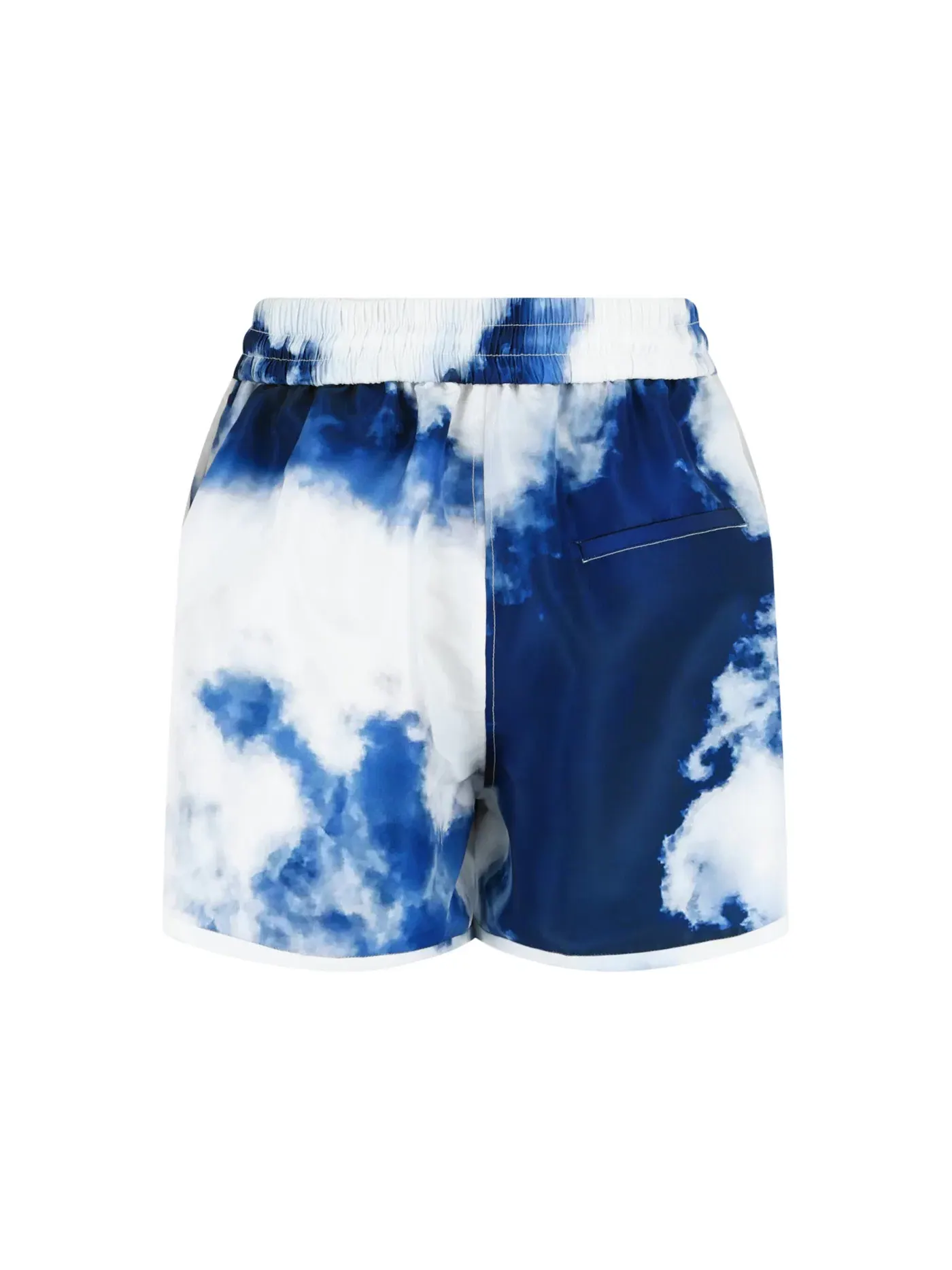Женские шорты с принтом Sky Print Dolphin Alexander McQueen — изображение 2 из 3, синий белый