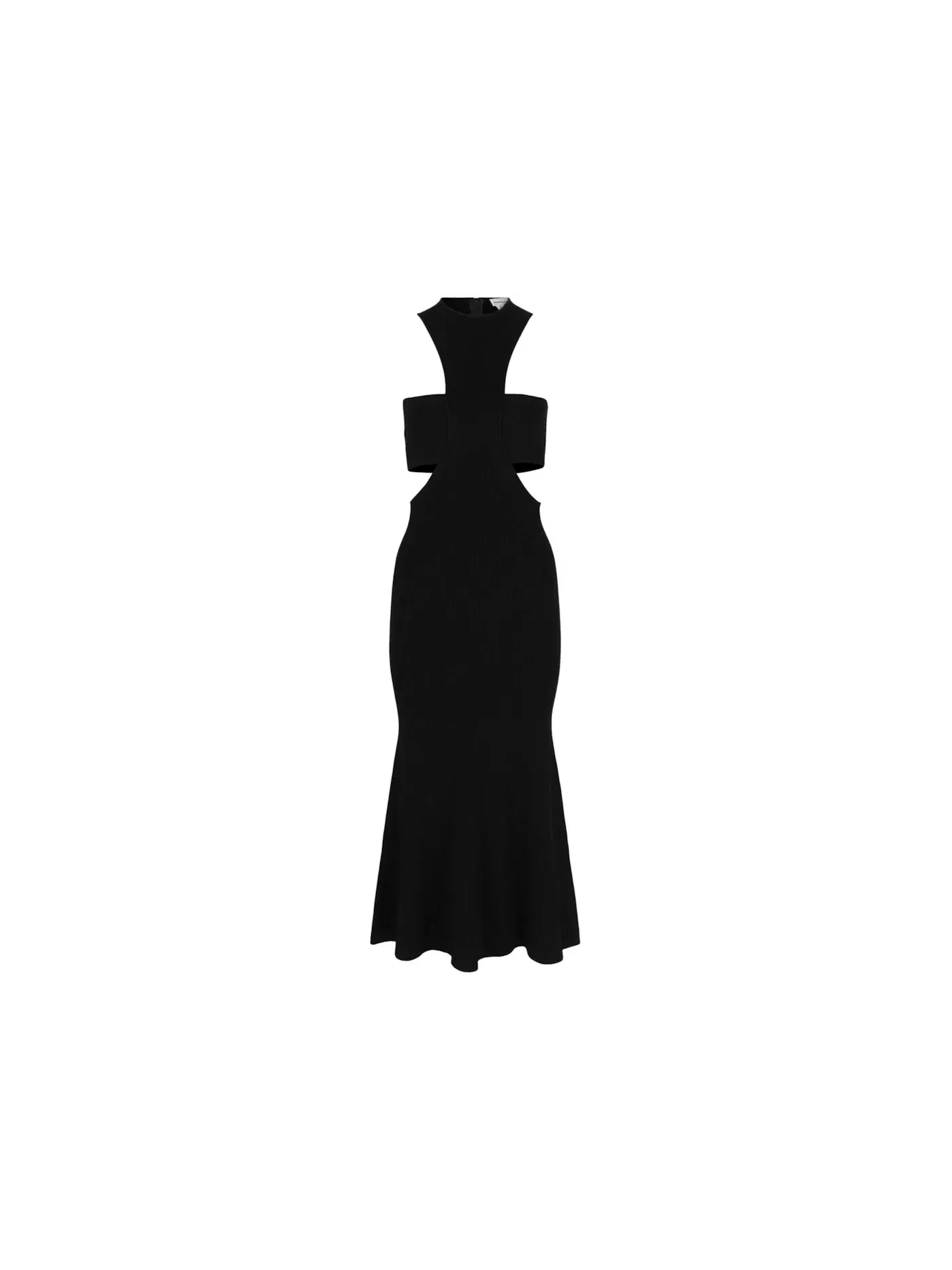 Женское платье миди с вырезами Alexander McQueen — изображение 1 из 3, черный