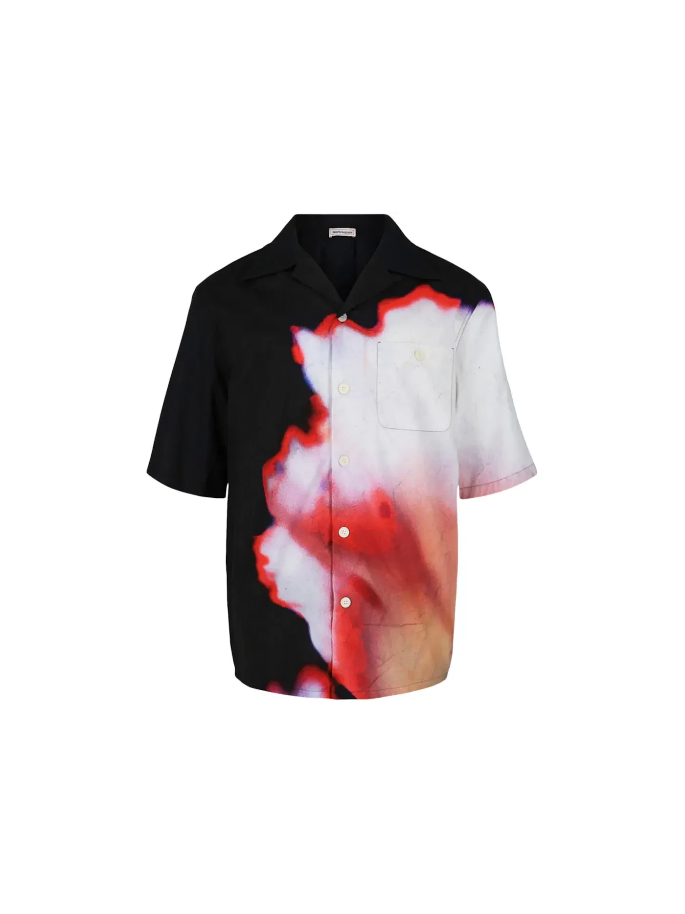 Мужская рубашка с принтом Alexander McQueen Solarized Hawaiian Shirt — изображение 1 из 3, мульти