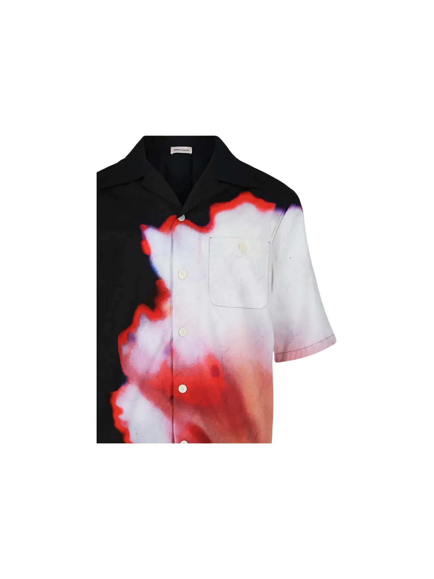Мужская рубашка с принтом Alexander McQueen Solarized Hawaiian Shirt — изображение 3 из 3, мульти